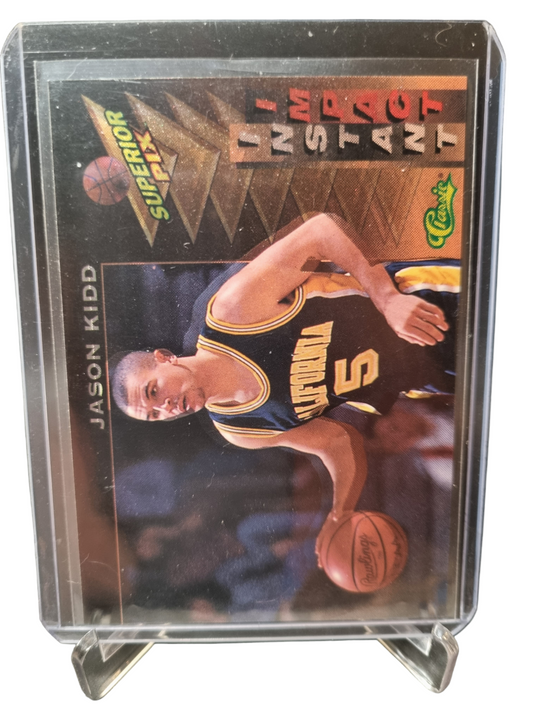 1995 Classic #3 of 10 Jason Kidd Rookie Card Superior Pix Instant Impact