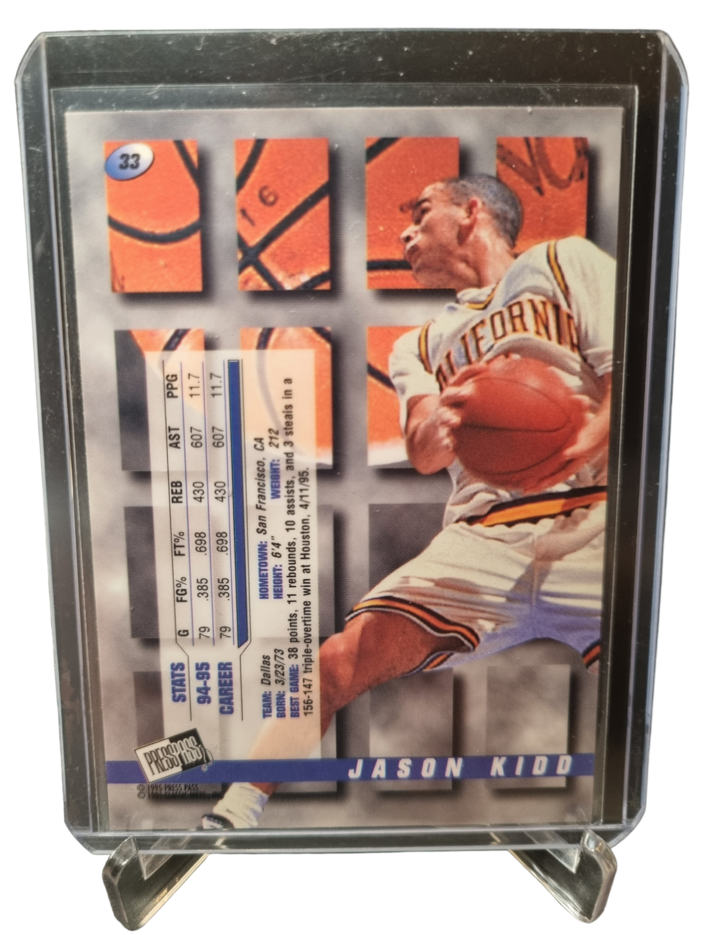 1995 Press Pass #33 Jason Kidd Rookie Card