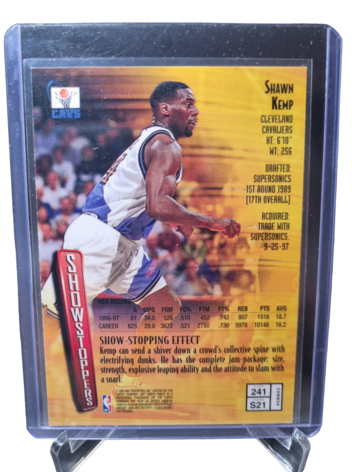 1998 Topps Finest #241 Shawn Kemp Showstoppers