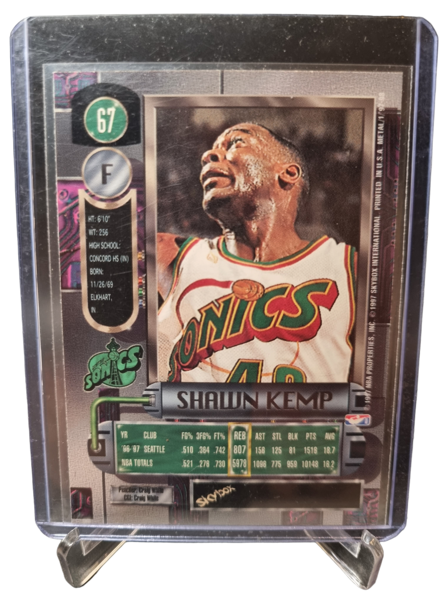 1997 Skybox #67 Shawn Kemp Metal Universe