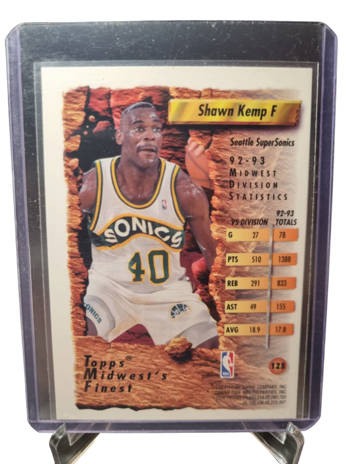 1994 Topps Finest #123 Shawn Kemp