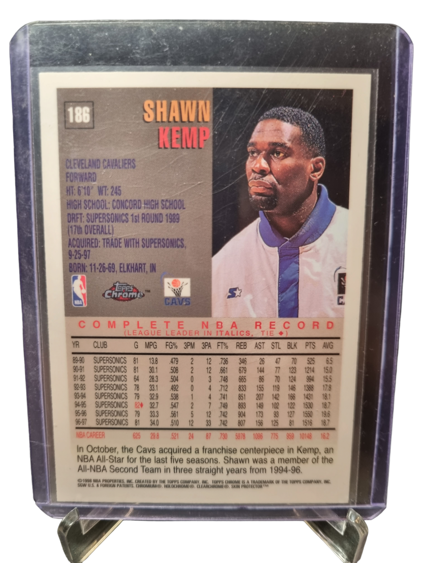 1998 Topps Chrome #186 Shawn Kemp