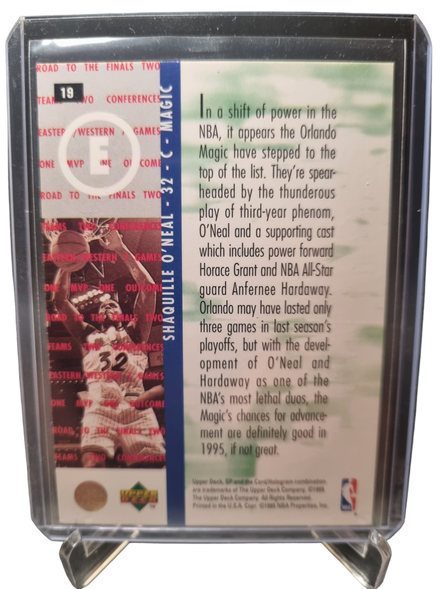 1995 Upper Deck #19 Shaquille O'Neal SP