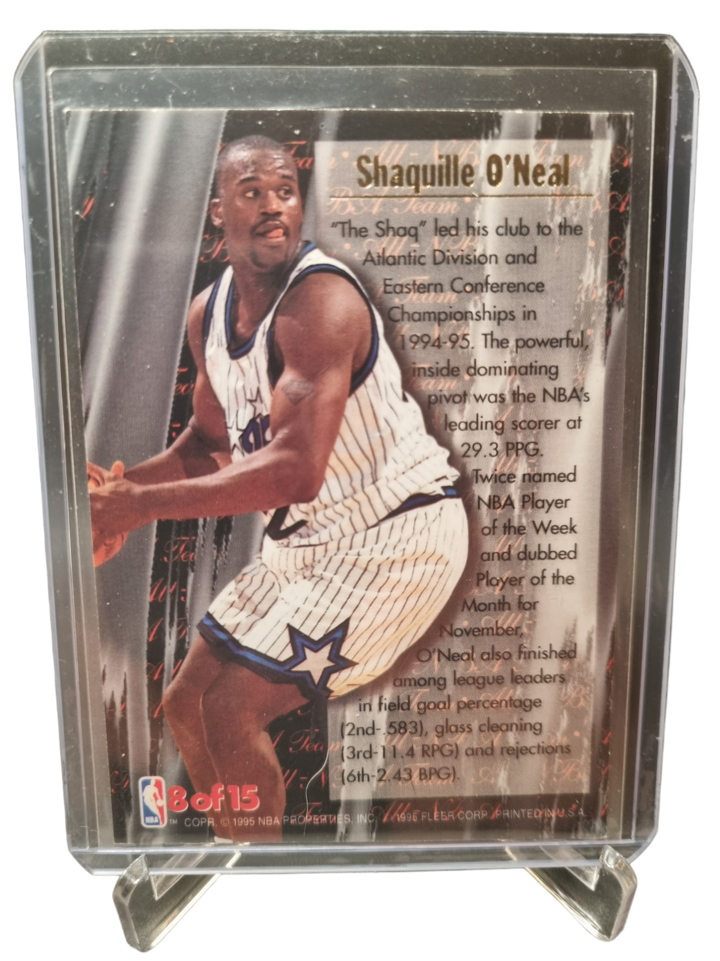 1995-96 Fleer Ultra #8 of 15 Shaquille O'Neal All NBA 2nd Team