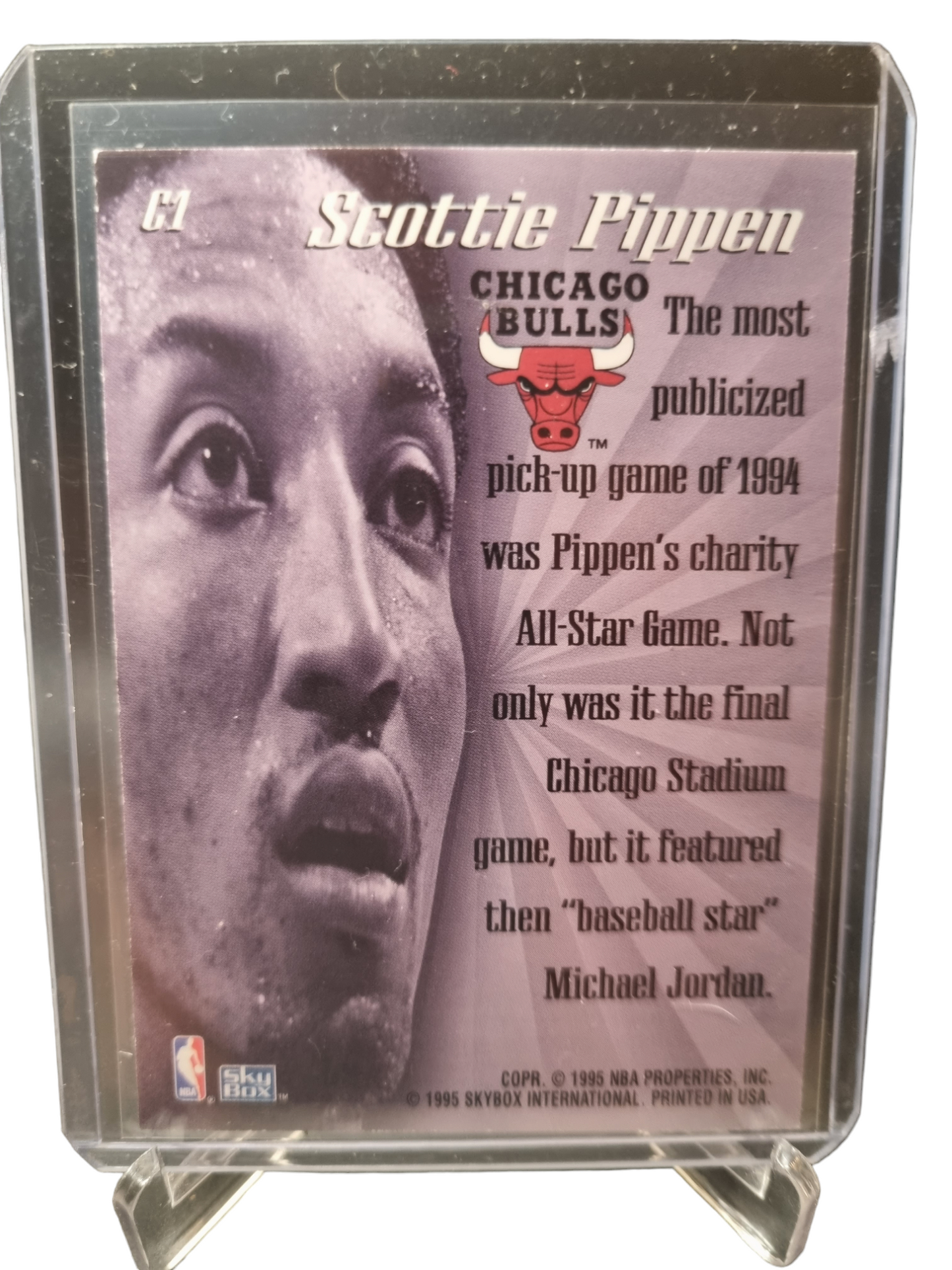 1995 Skybox #C1 Scottie Pippen Close Up