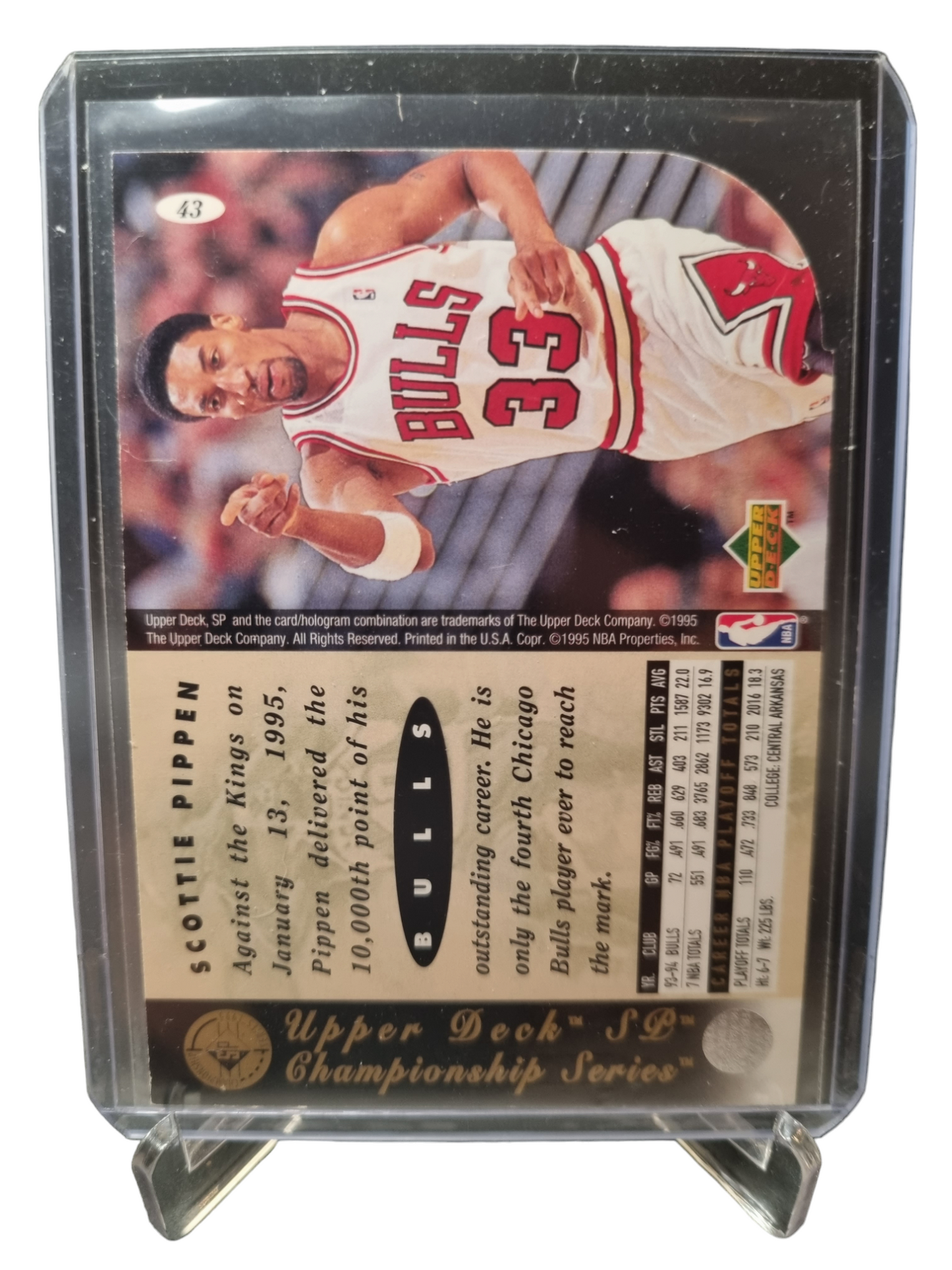 1995 Upper Deck #43 Scottie Pippen SP Die Cut