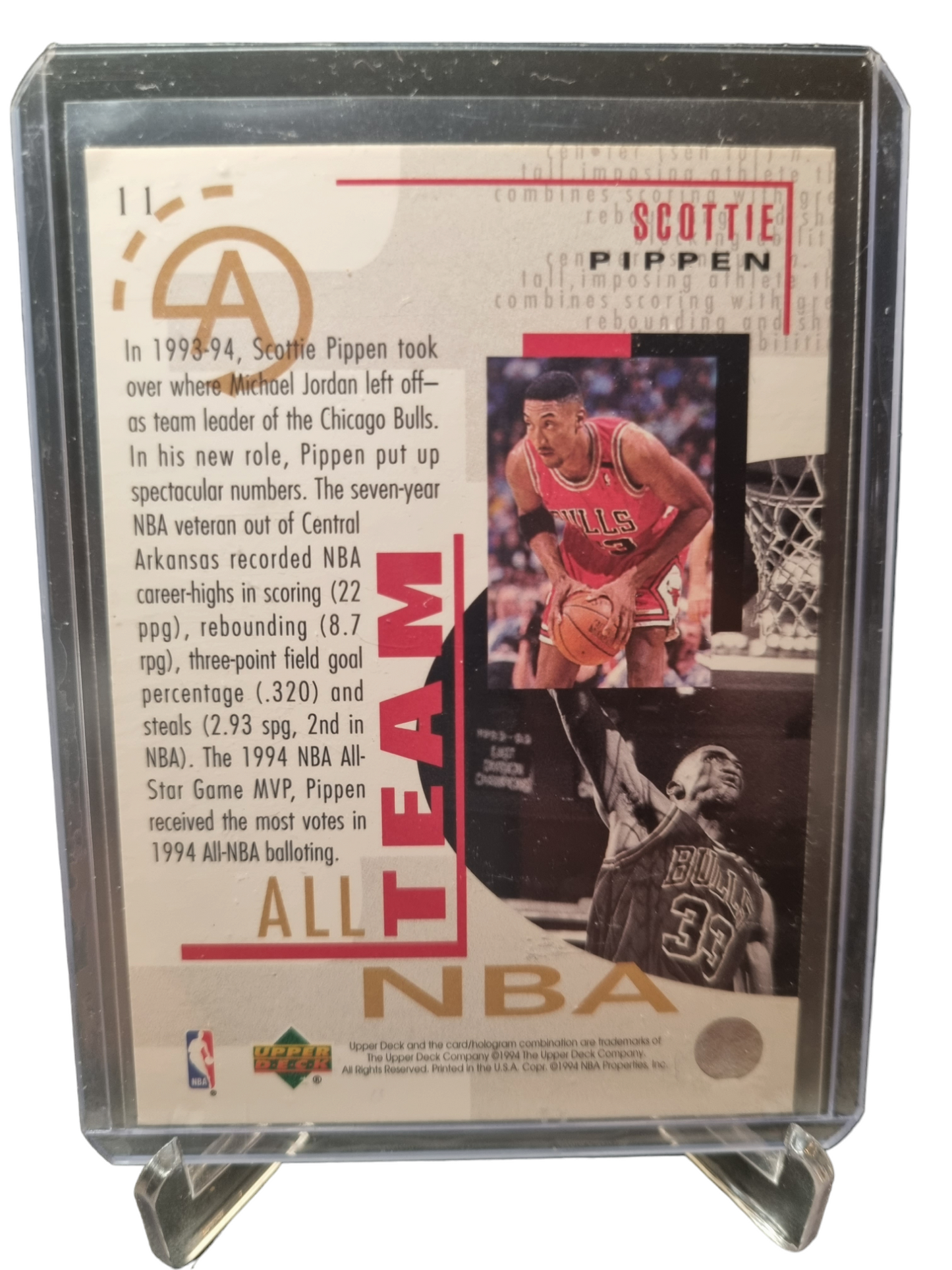 1994 Upper Deck #11 Scottie Pippen All NBA Team