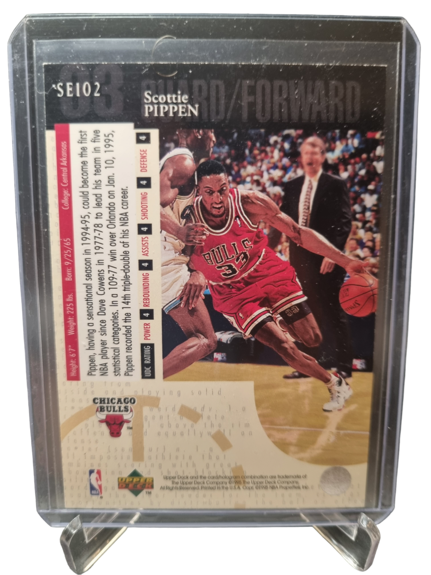 1995 Upper Deck #SE102 Scottie Pippen Guard/Forward