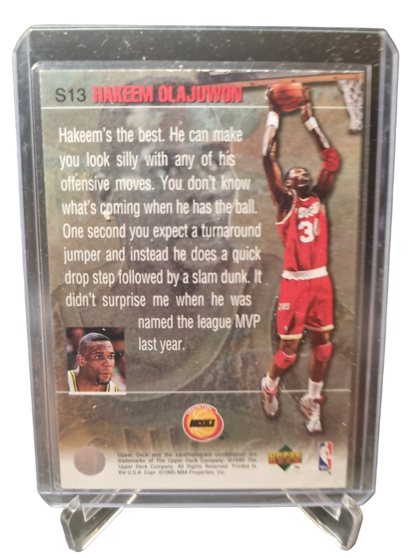 1995 Upper Deck #S13 Hakeem Olajuwon Shawn Kemp Slam Dunk Stars