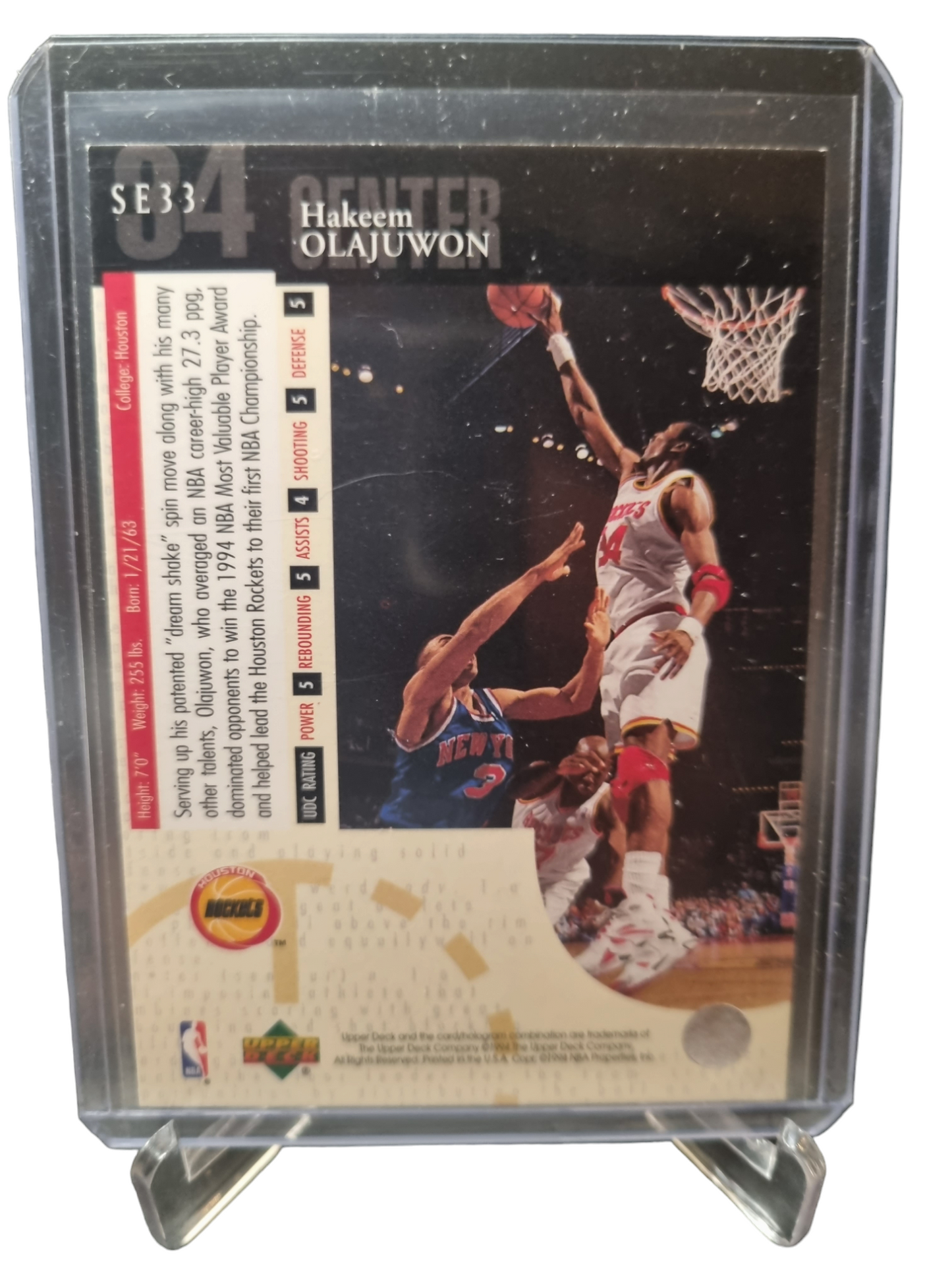 1994 Upper Deck #SE33 Hakeem Olajuwon Center