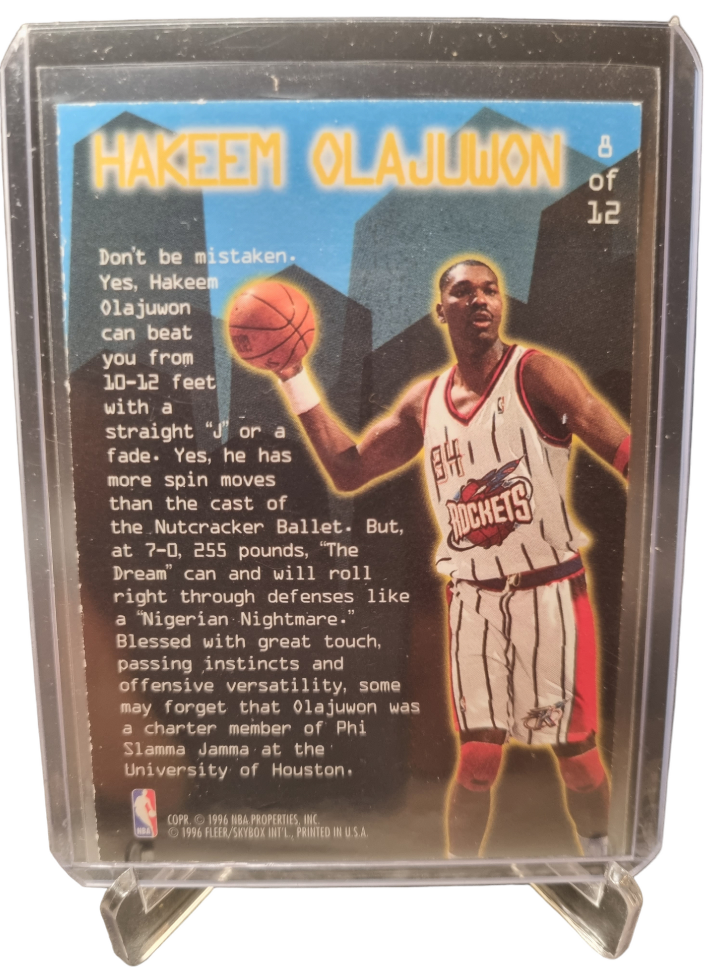 1995-96 Fleer Ultra #8 of 12 Hakeem Olajuwon Jam City Hot Packs