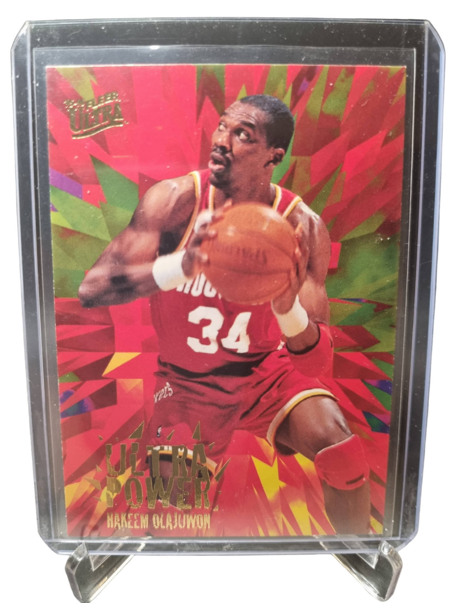 1995-96 Fleer Ultra #8 of 10 Hakeem Olajuwon Ultra Power