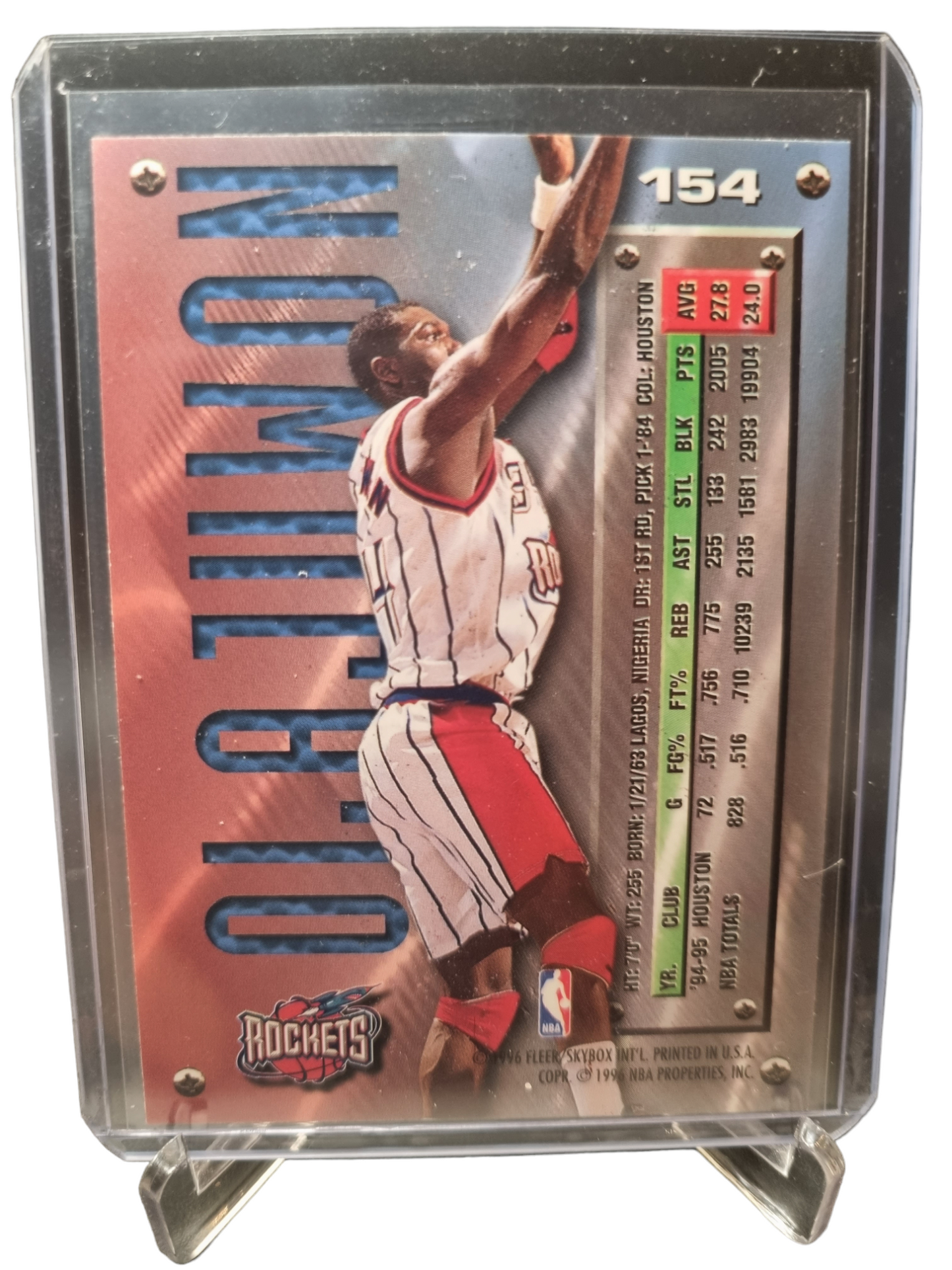 1995-96 Fleer Metal #154 Hakeem Olajuwon