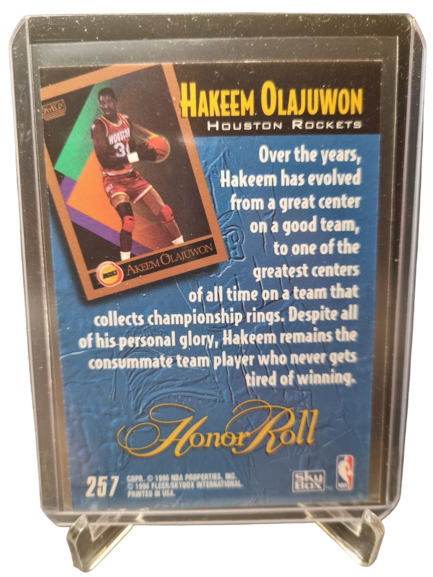 1996 Fleer #257 Hakeem Olajuwon Honor Roll