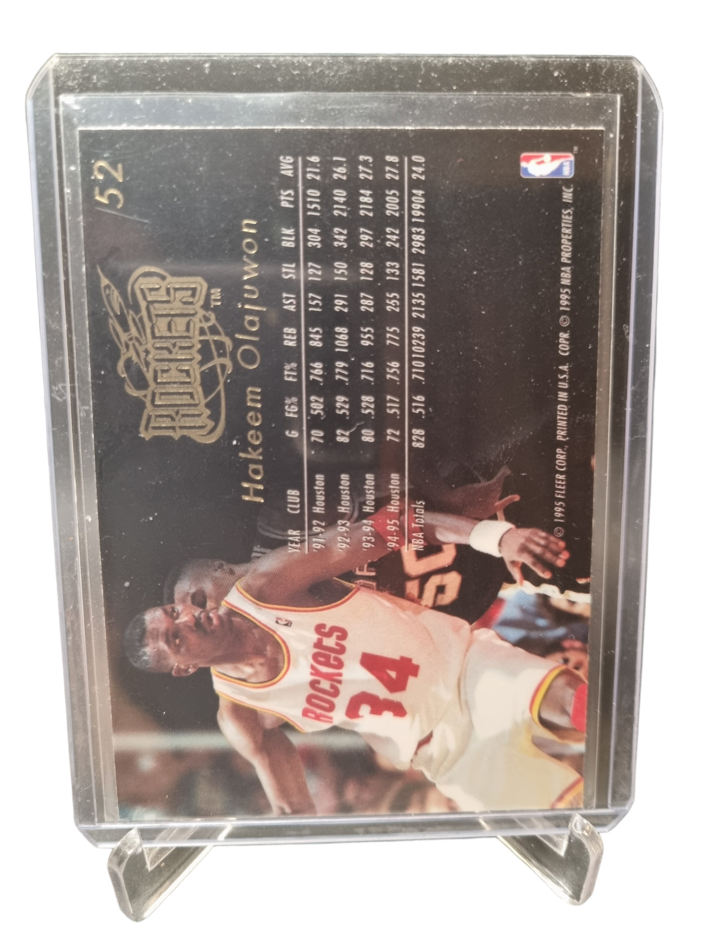 1995-96 Flair #52 Hakeem Olajuwon