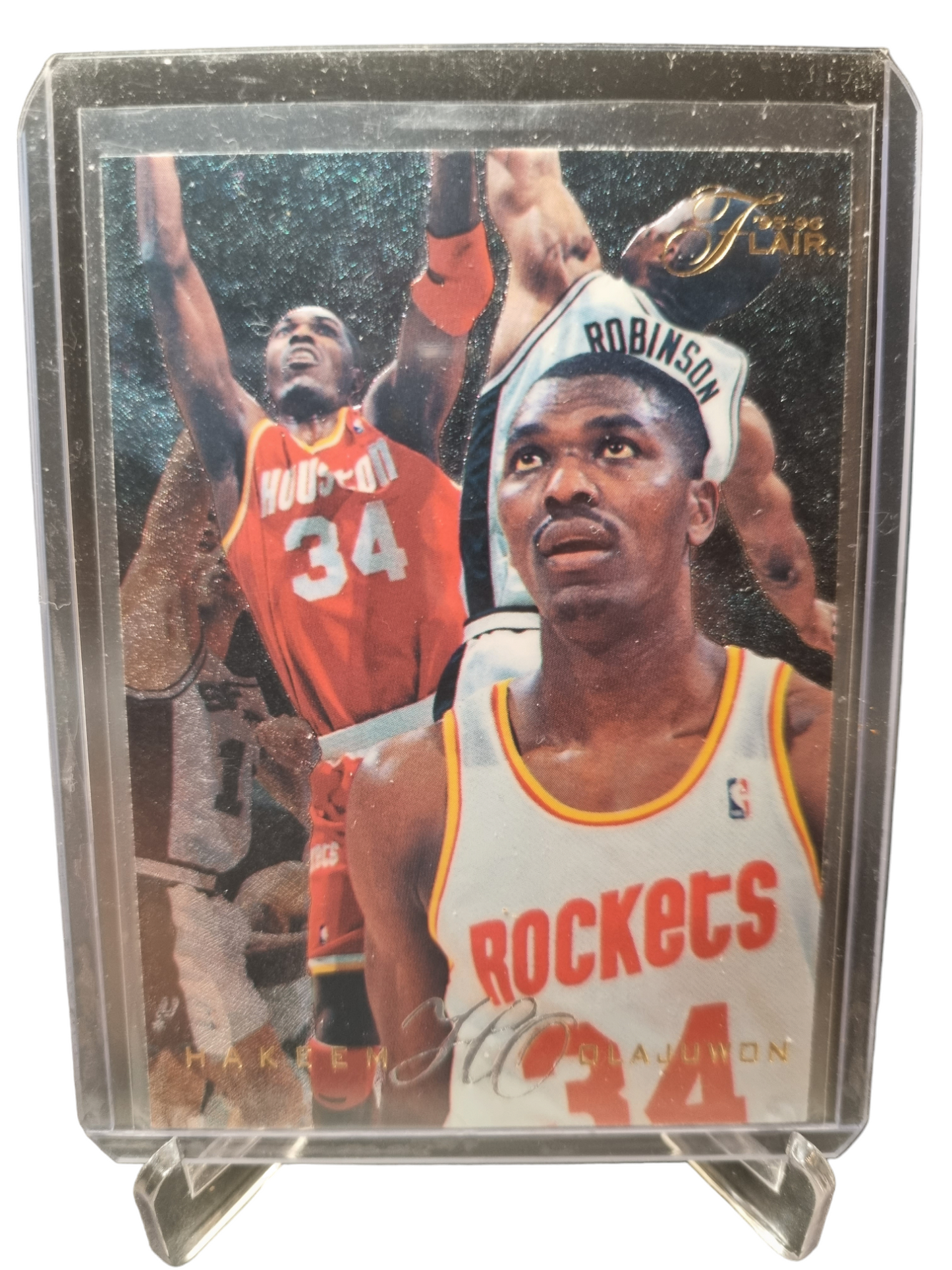 1995-96 Flair #52 Hakeem Olajuwon