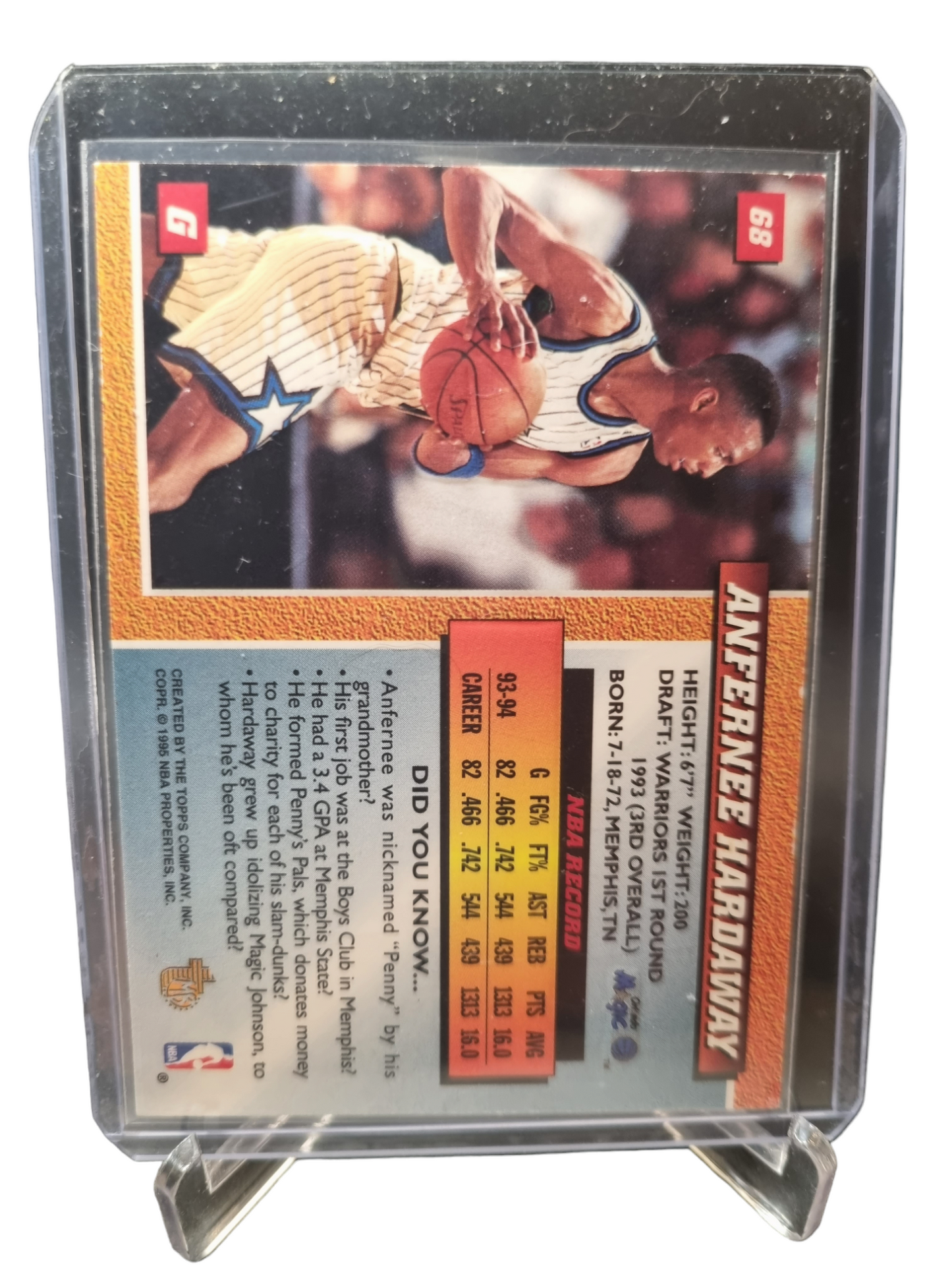 1995 Topps #68 Anfernee Hardaway TMB