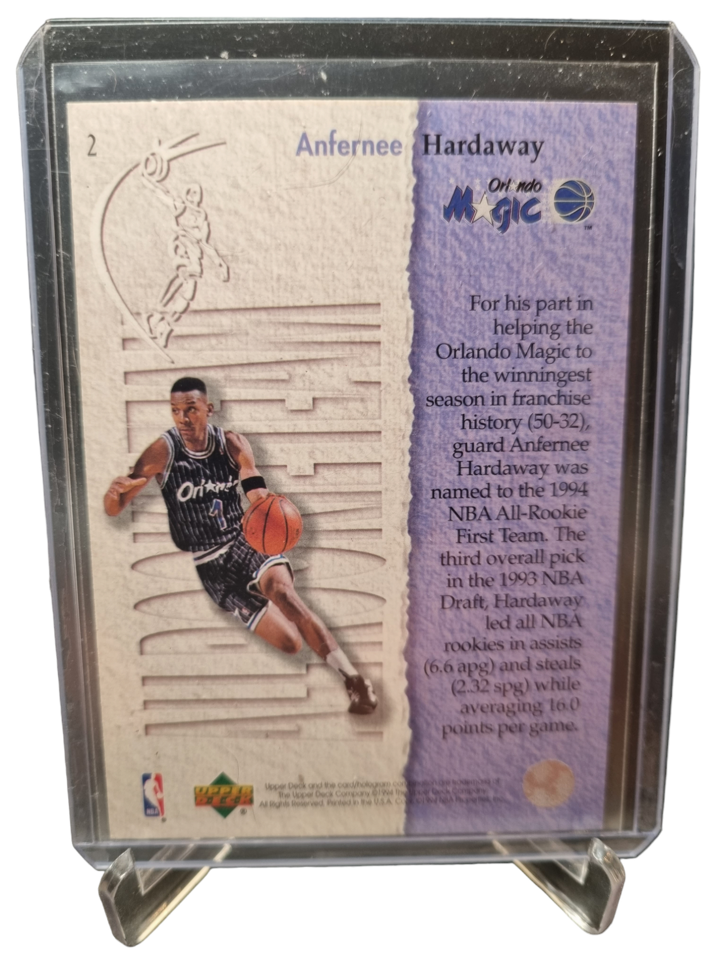 1994 Upper Deck #2 Anfernee Hardaway All Rookie Team