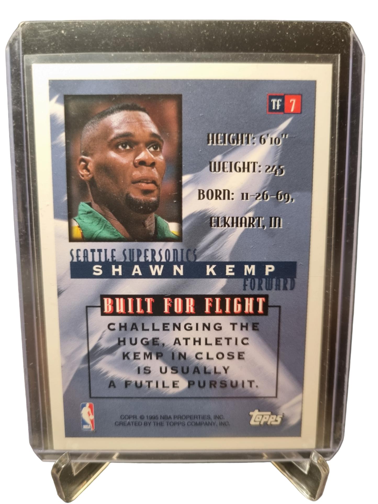 1995 Topps #TF7 Shawn Kemp Topps Flight