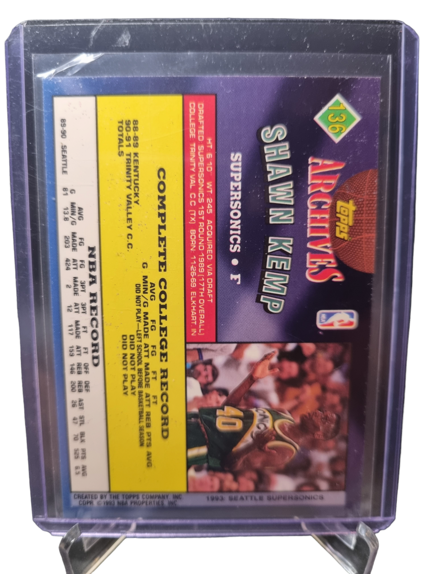 1993 Topps Archives #136 Shawn Kemp