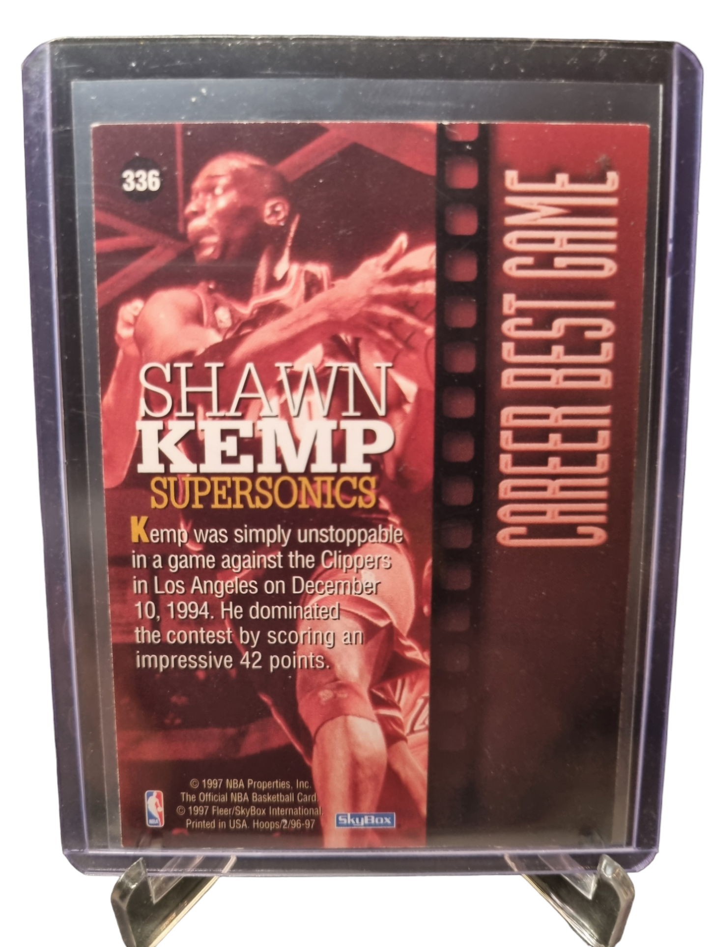 1997 Hoops #336 Shawn Kemp Career Best Game