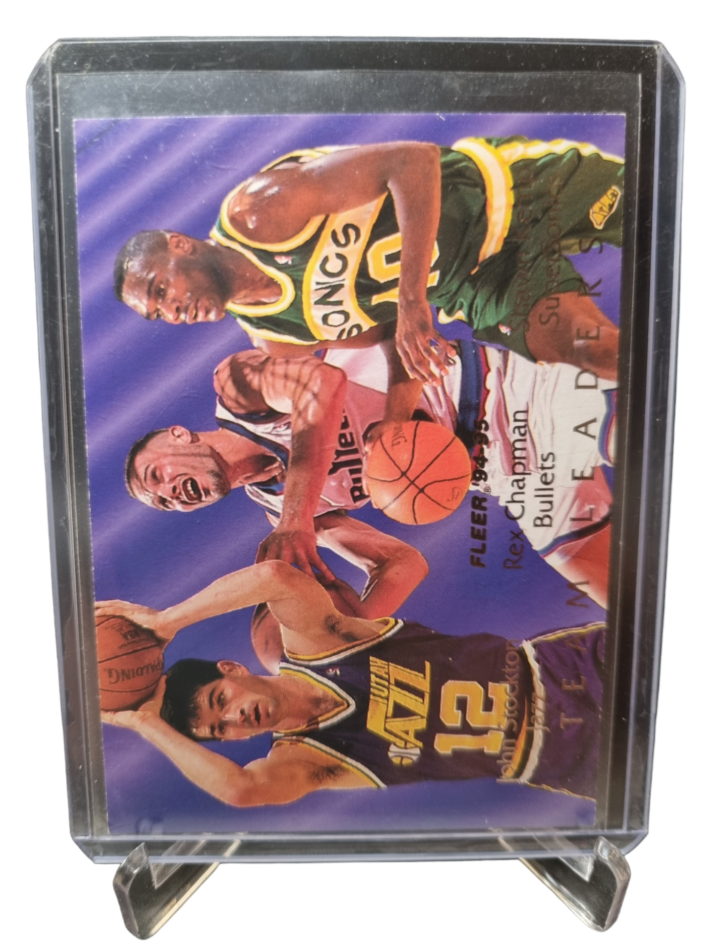 1994-95 Fleer #9 of 9 Shawn Kemp/John Stockton/Rex Chapman Team Leaders