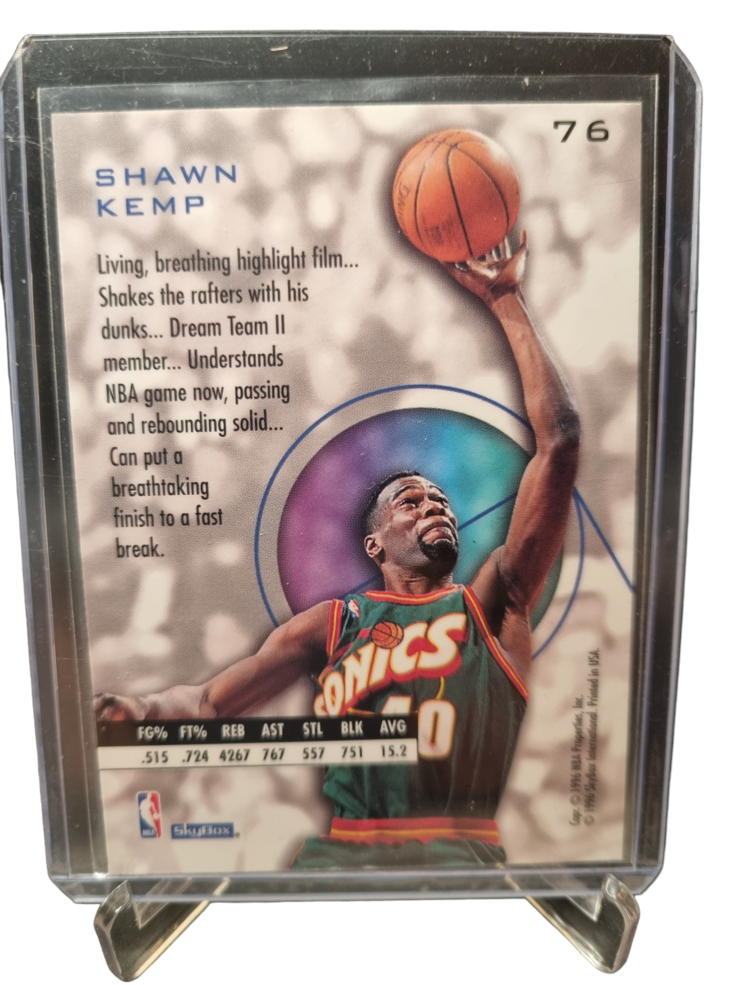 1996 Skybox EXL #76 Shawn Kemp Black Border