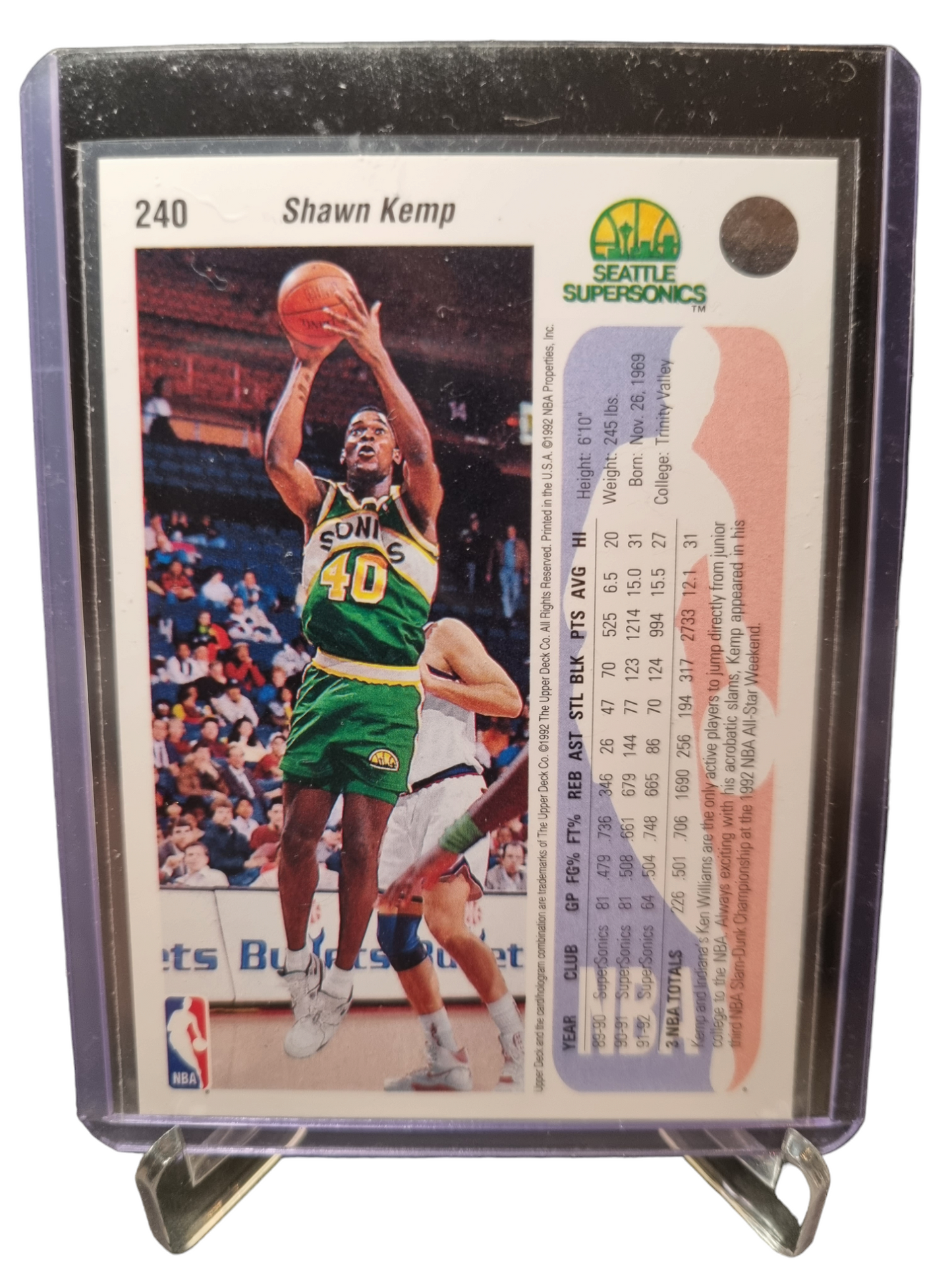 1992 Upper Deck #240 Shawn Kemp