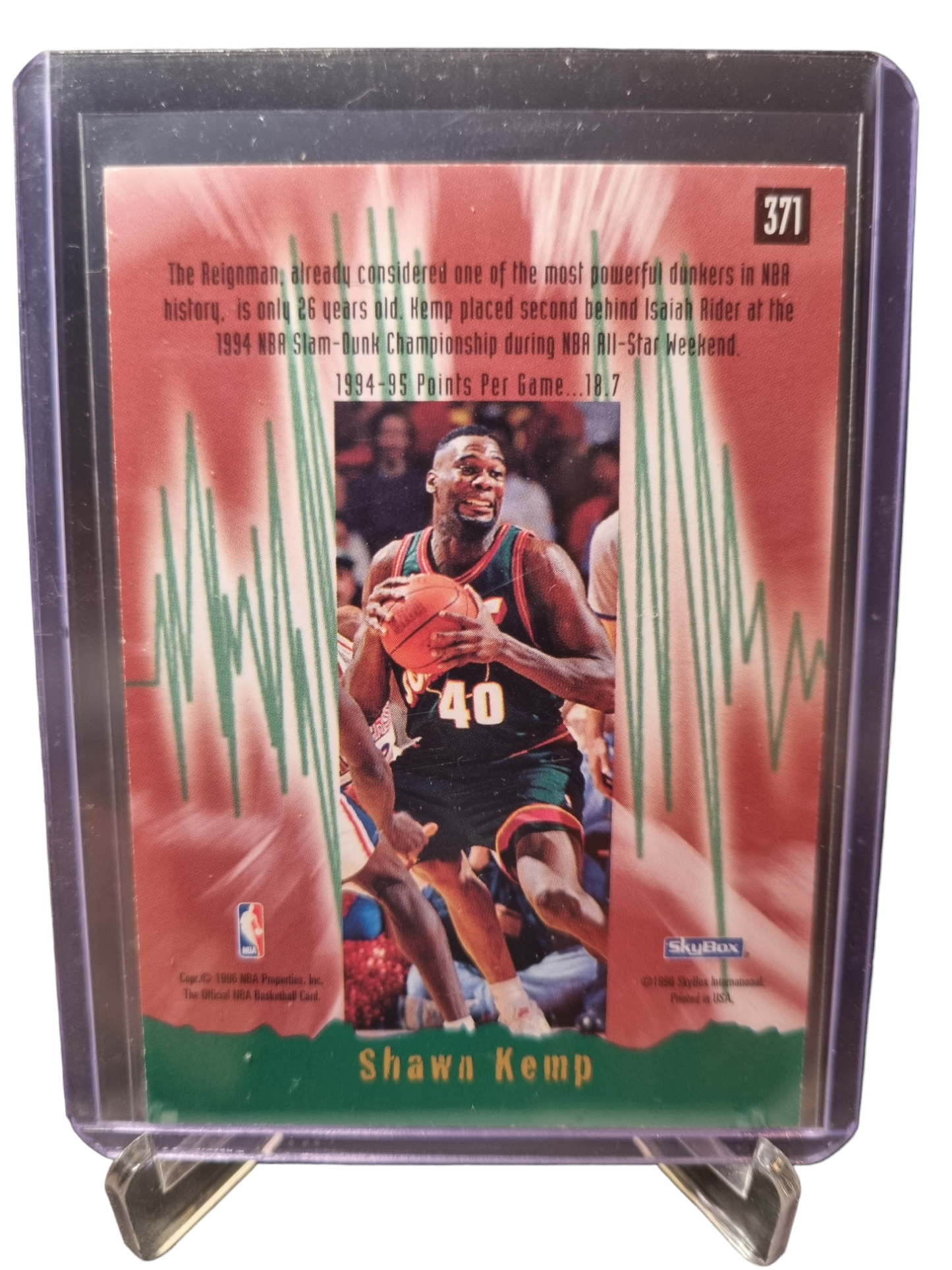 1996 Hoops #371 Shawn Kemp Earth Shakers