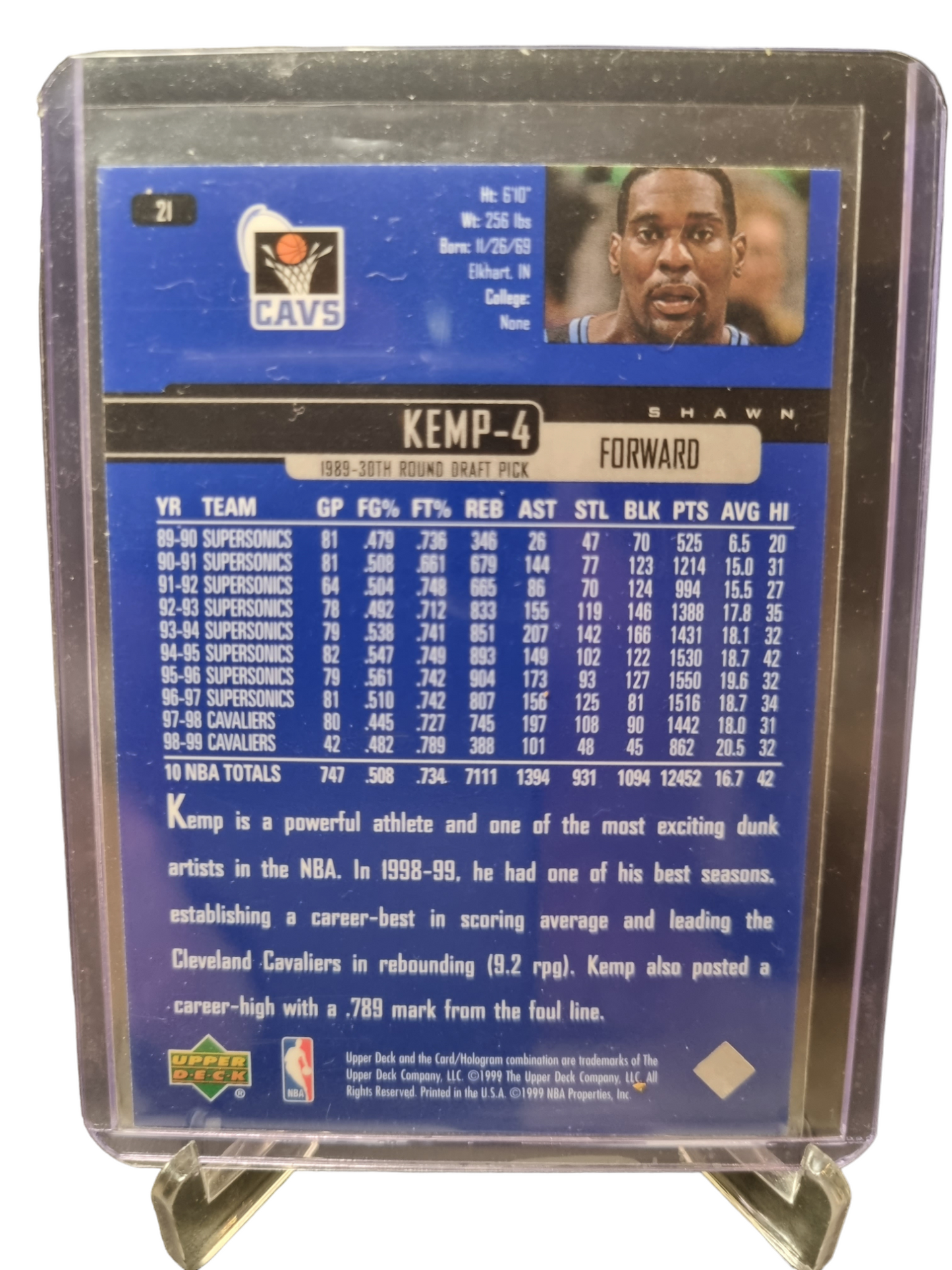 1999 Upper Deck #21 Shawn Kemp