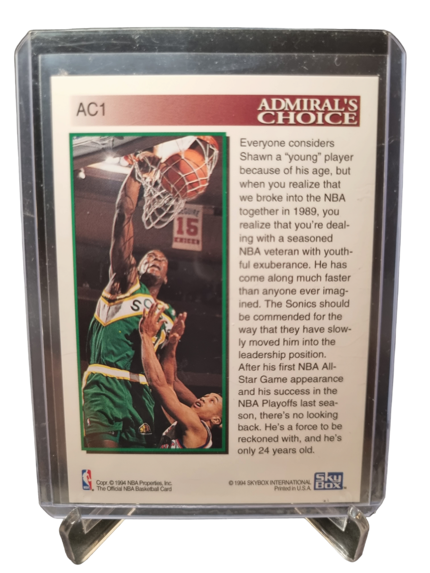 1994 Hoops #AC1 Shawn Kemp Admirals Choice