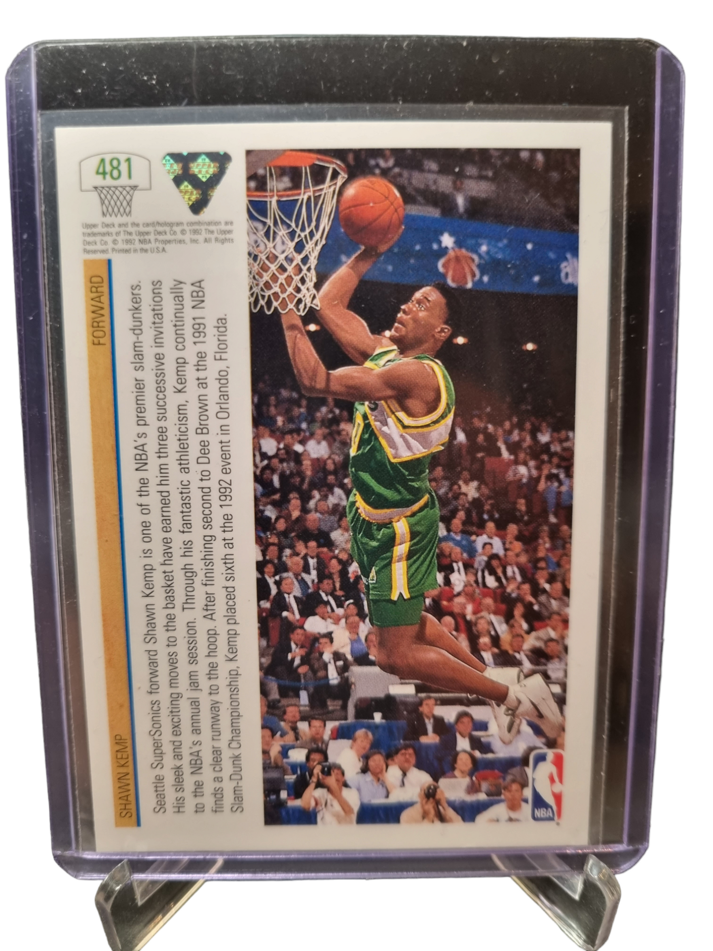 1992 Upper Deck #481 Shawn Kemp All-Star Skills