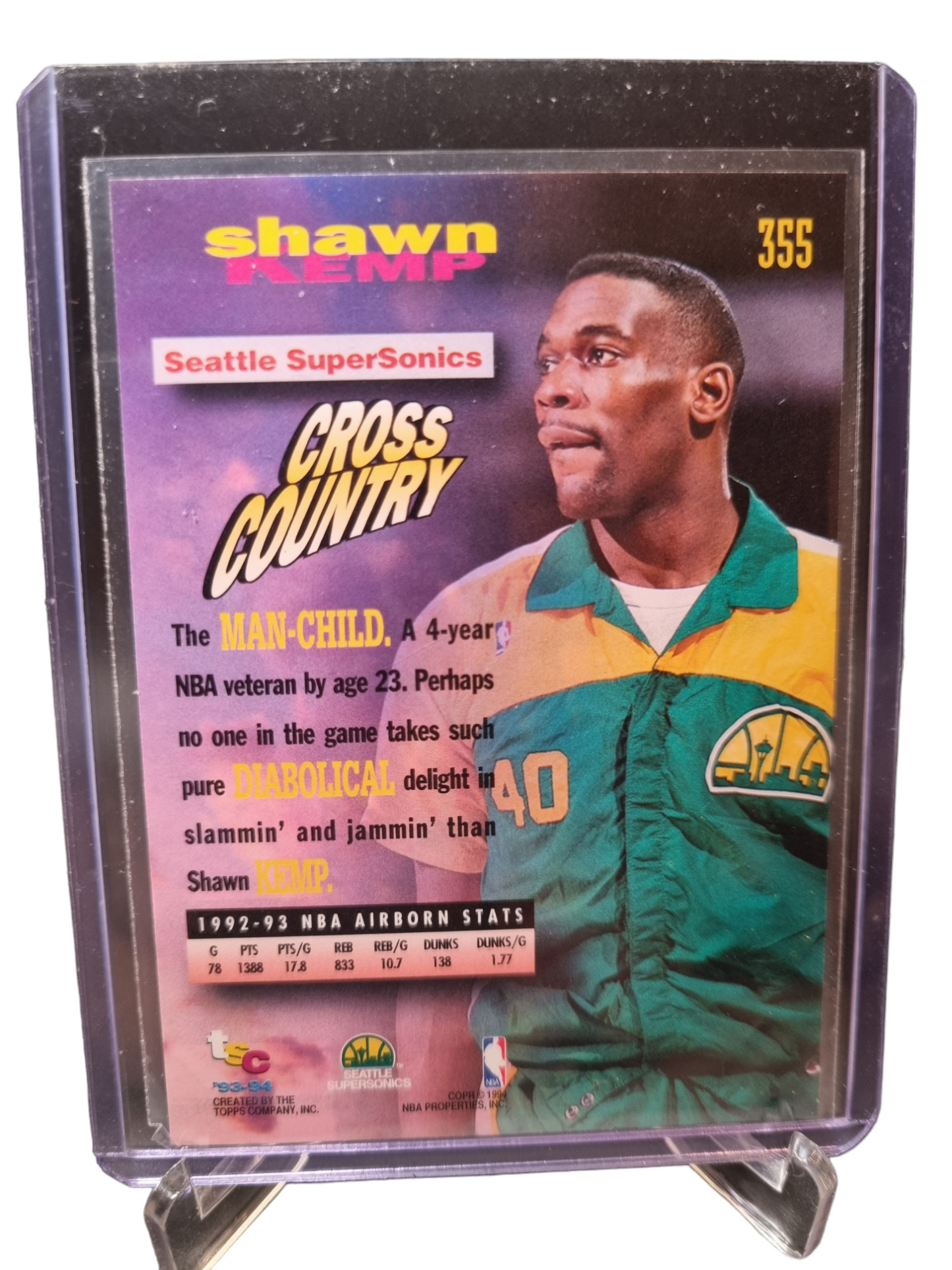 1993-94 Topps Stadium Club #355 Shawn Kemp Frequent Flyers