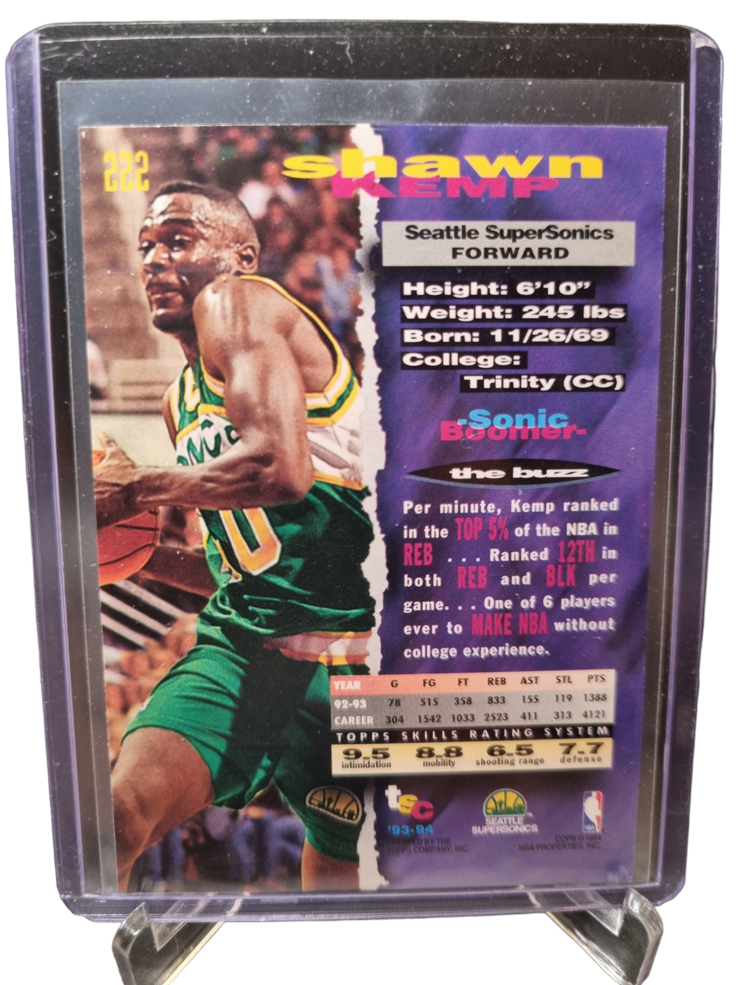 1993-94 Topps Stadium Club #222 Shawn Kemp