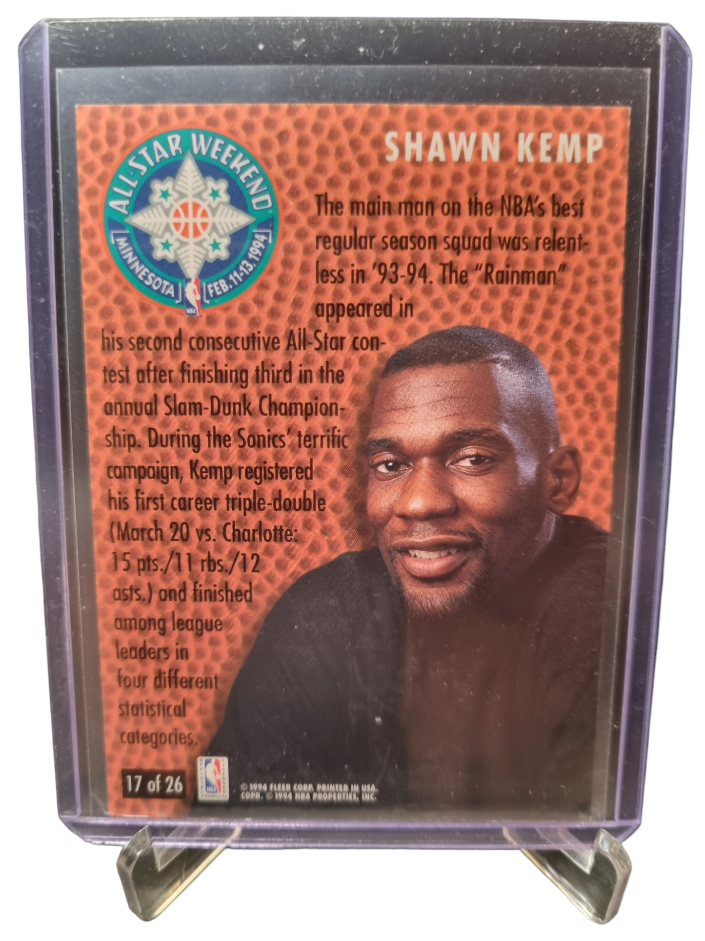 1994-95 Fleer #17 of 26 Shawn Kemp All-Star Weekend