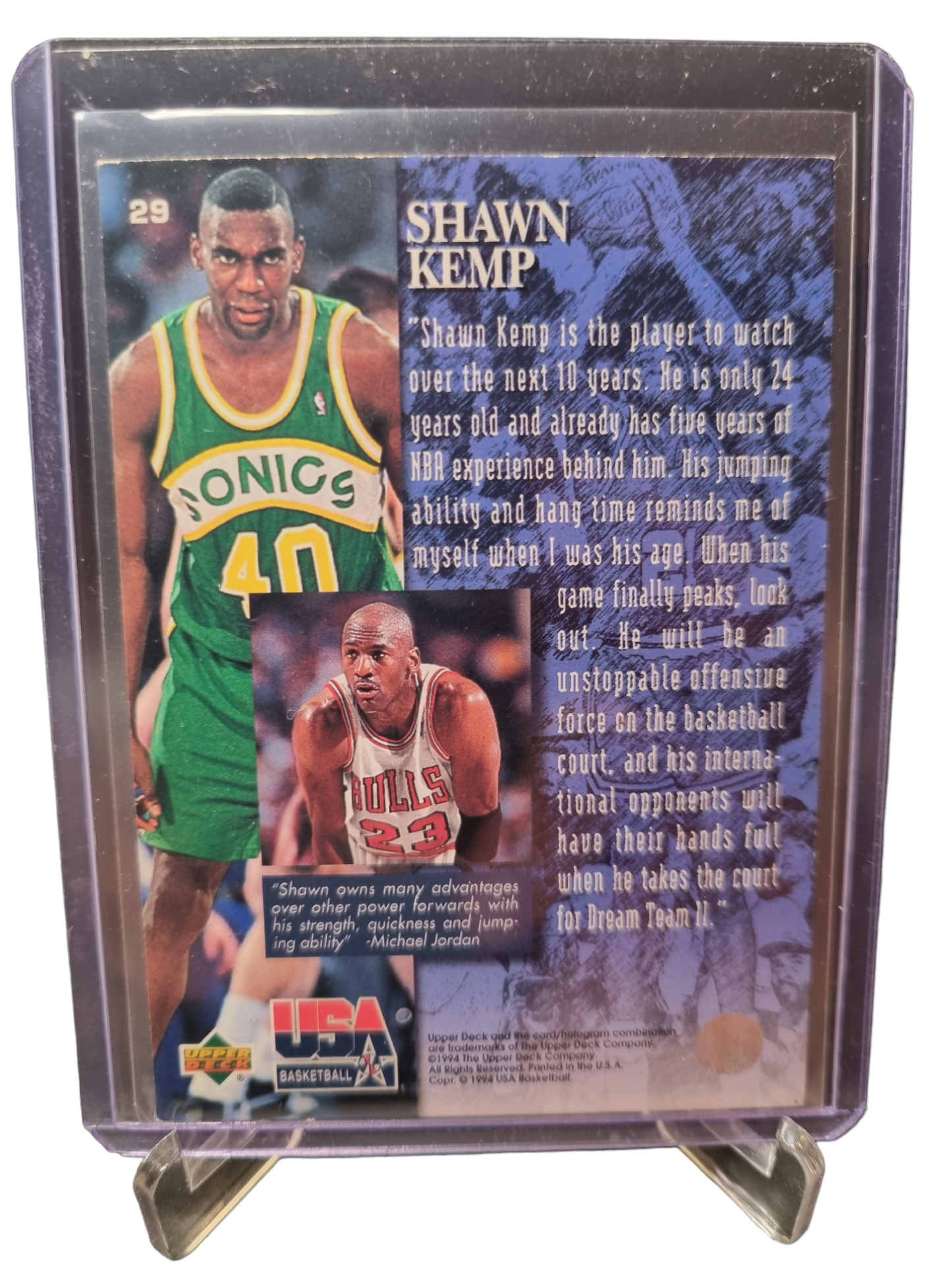 1994 Upper Deck #29 Shawn Kemp Gold Signature