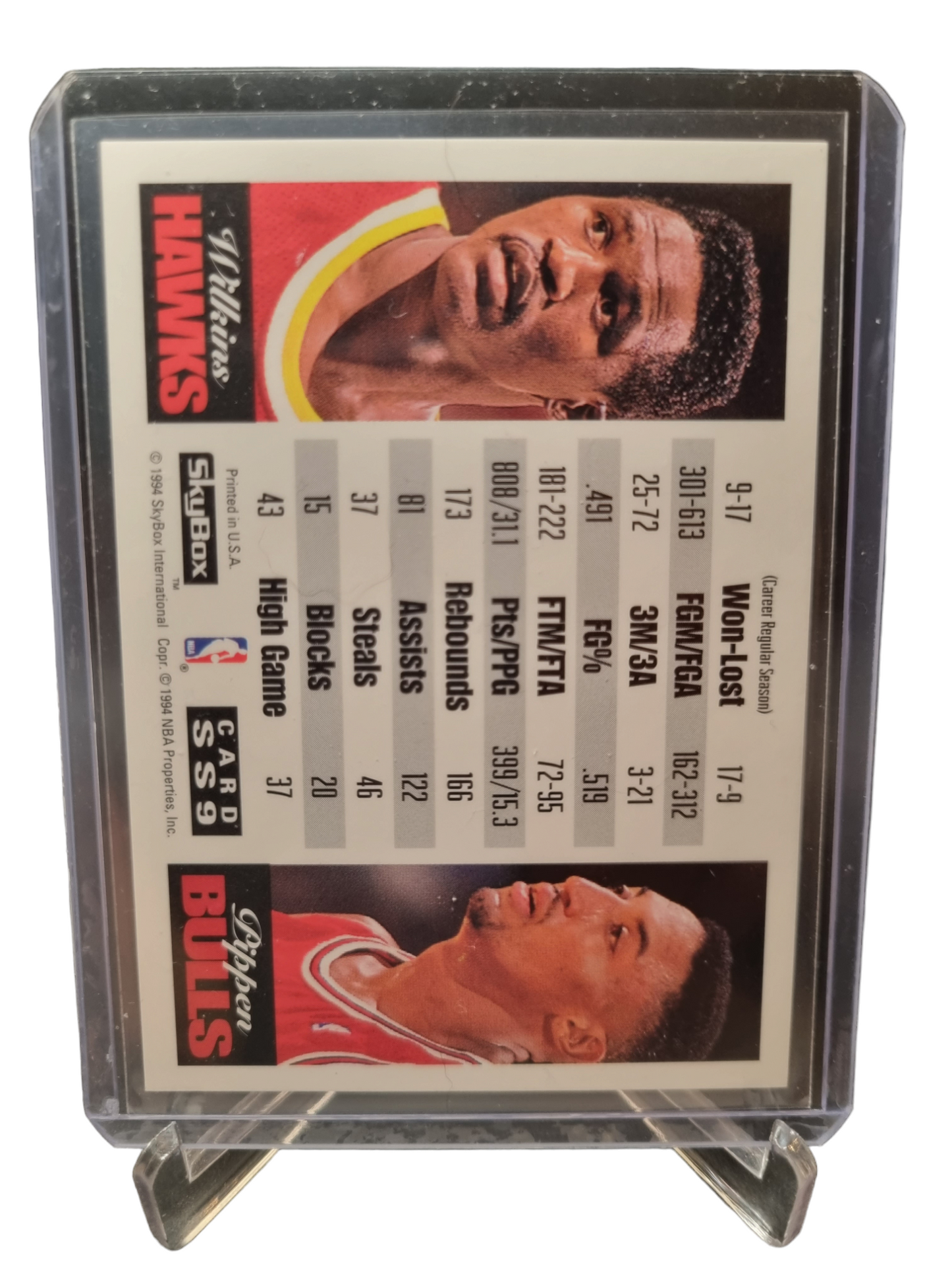 1994 Skybox #SS9 Scottie Pippen vs Dominique Wilkins