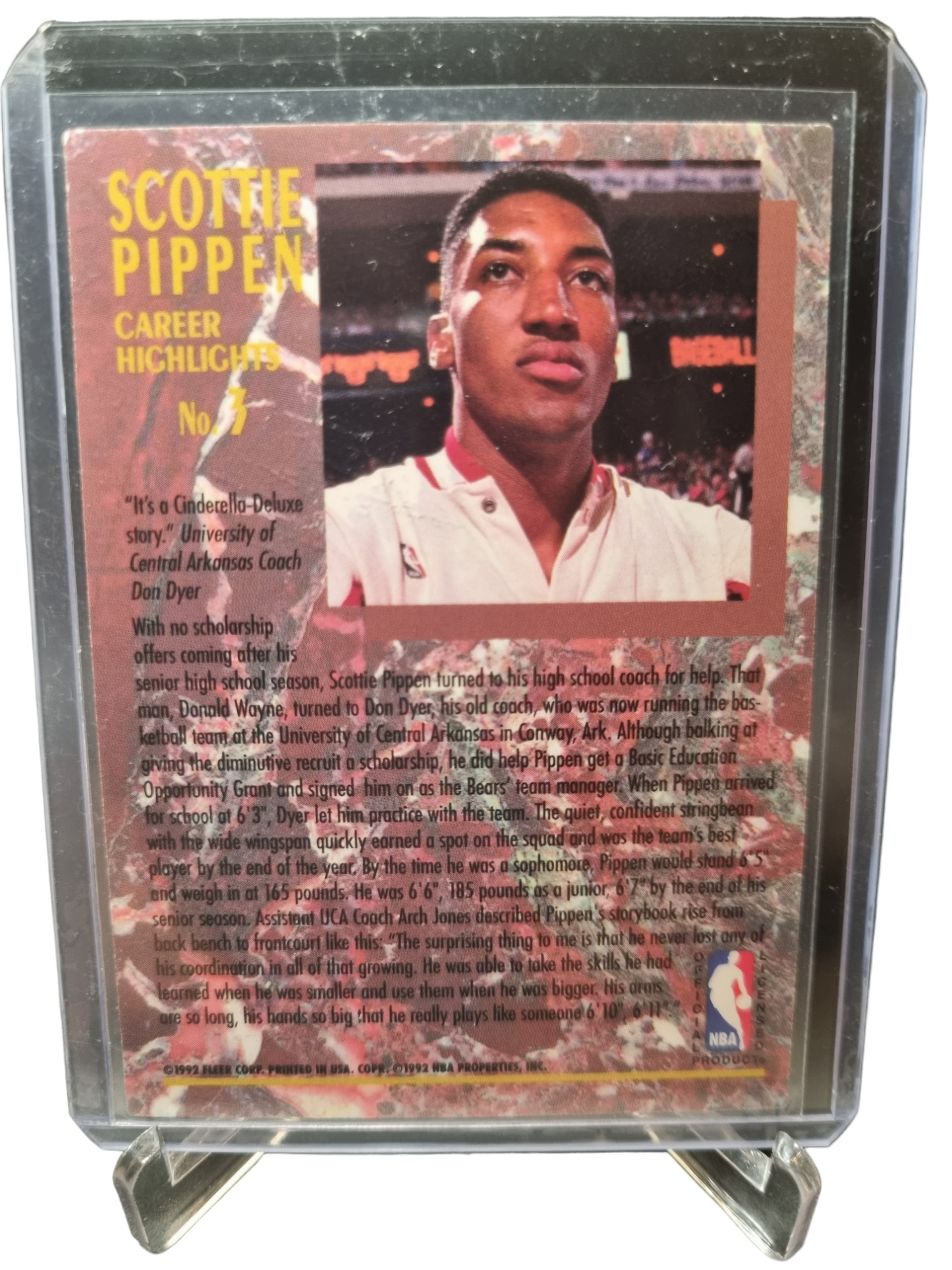 1992-93 Fleer Ultra #3 Scottie Pippen Career Highlights