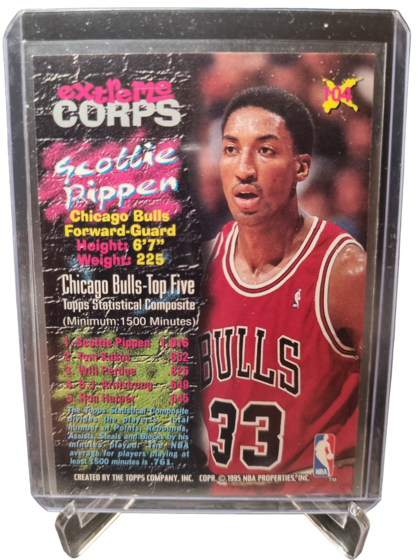 1995 Topps Stadium Club #104 Scottie Pippen Extreme Corps