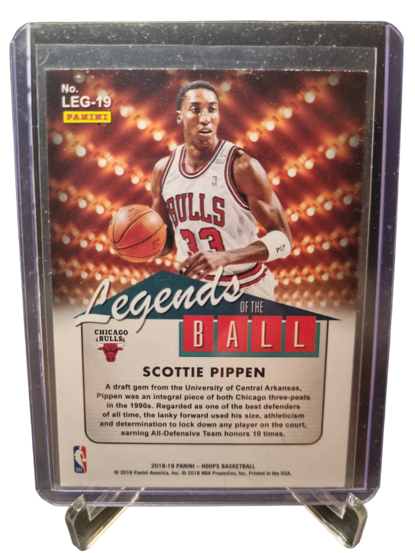 2018-19 Panini Hoops #LEG-19 Scottie Pippen Legends