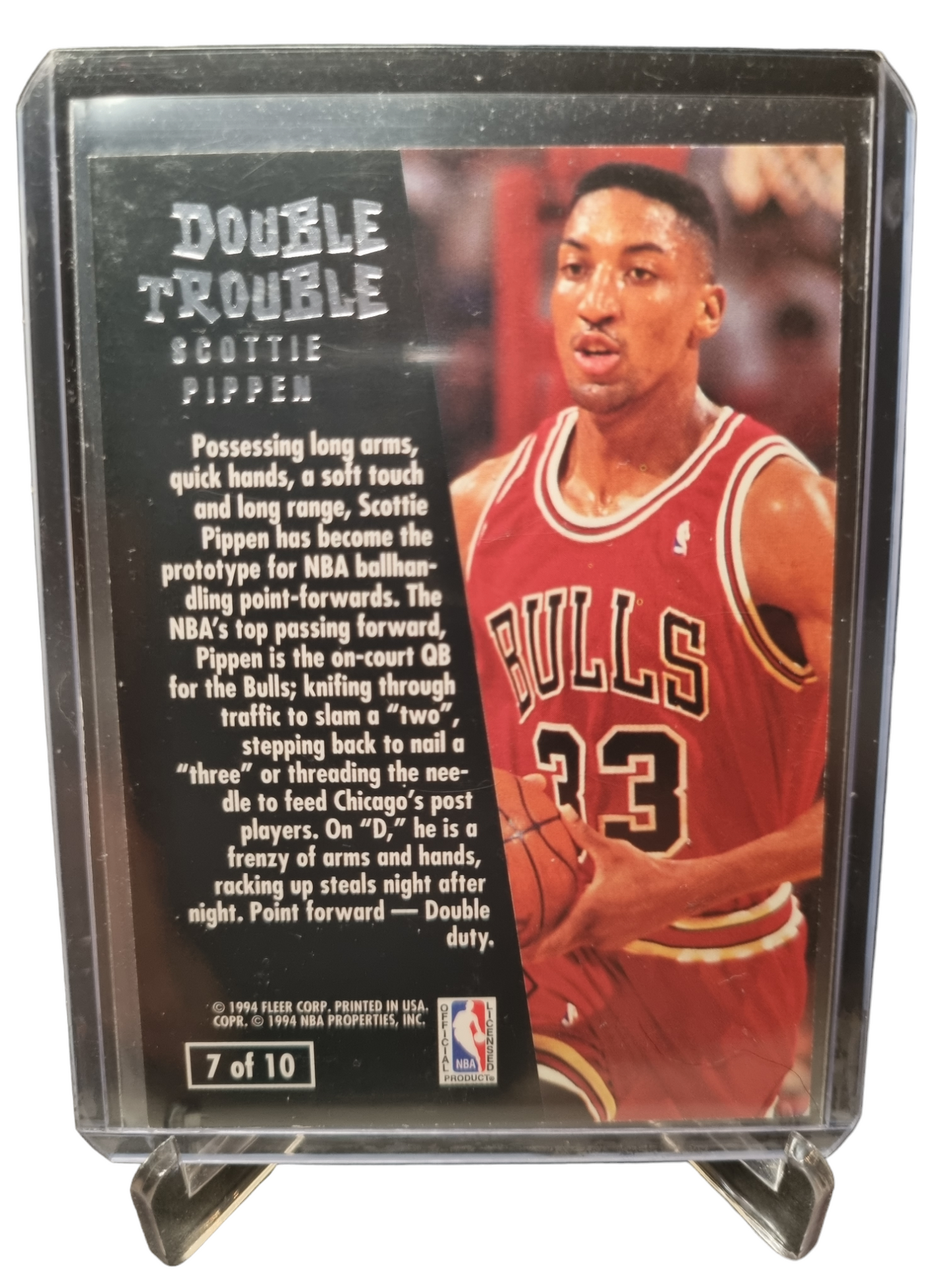 1994-95 Fleer Ultra #7 of 10 Scottie Pippen Double Trouble