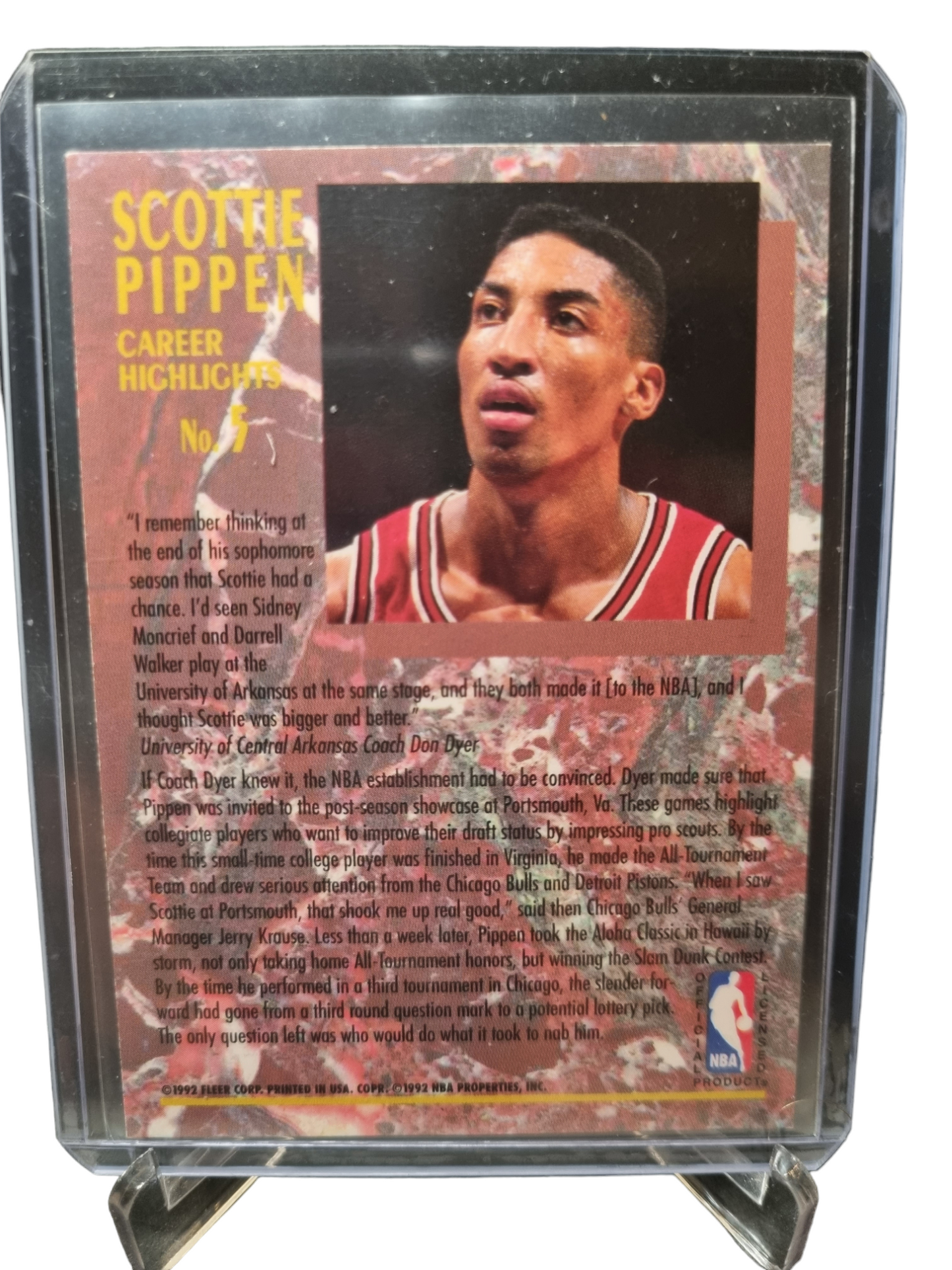 1992-93 Fleer Ultra #5 Scottie Pippen Career Highlights