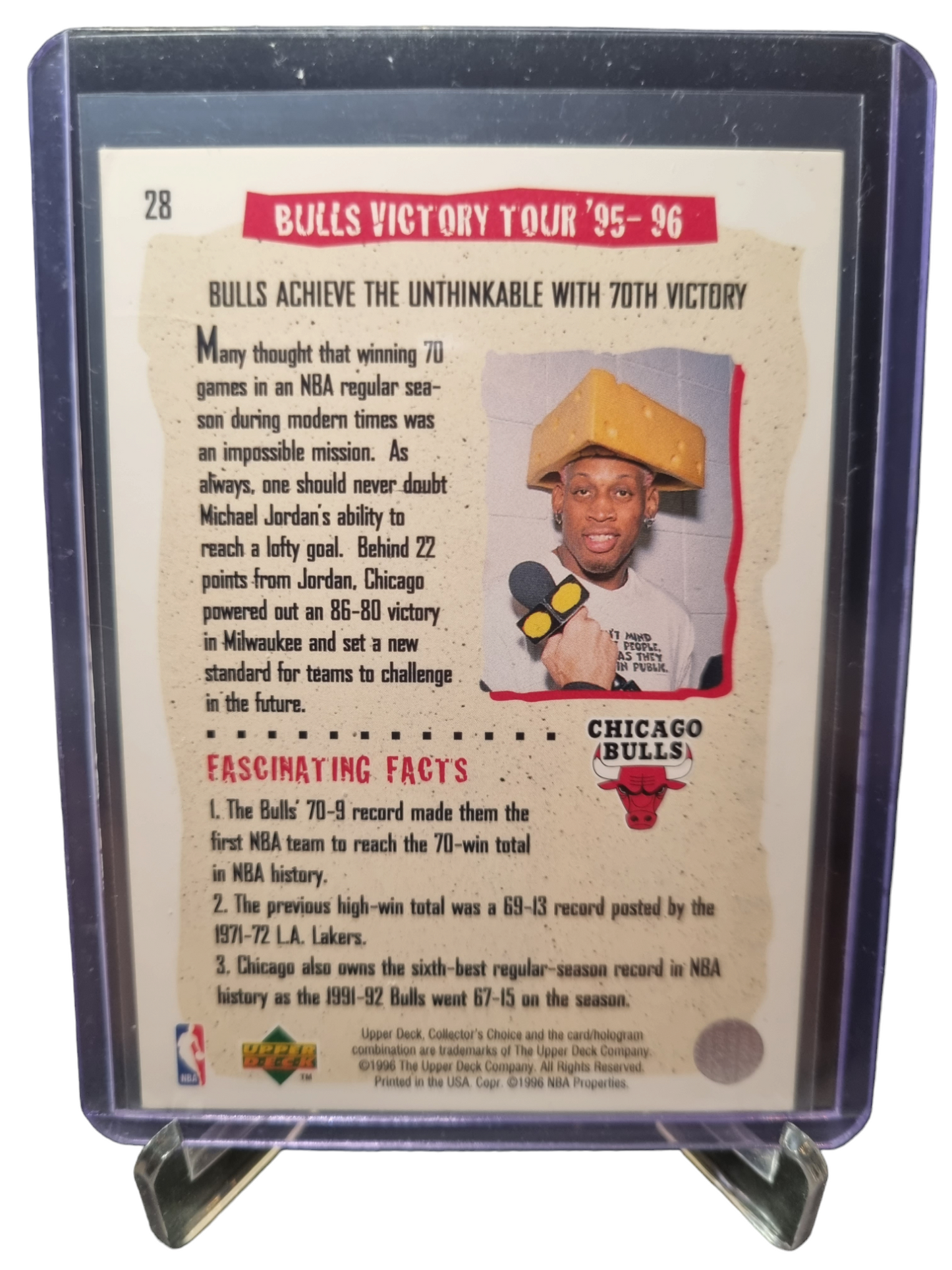 1996 Upper Deck #28 Scottie Pippen Bulls Victory Tour