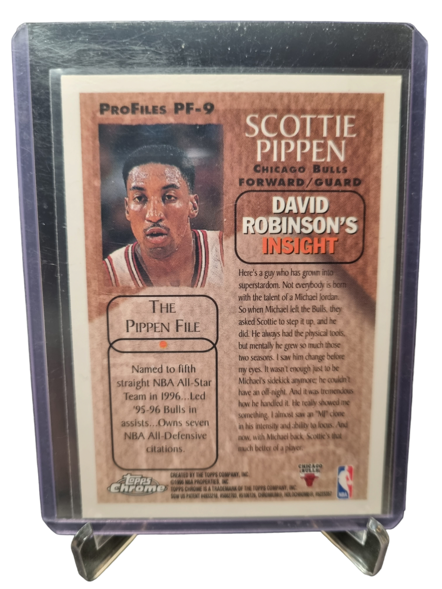 1996 Topps Chrome #PF-9 Scottie Pippen/David Robinson Profiles