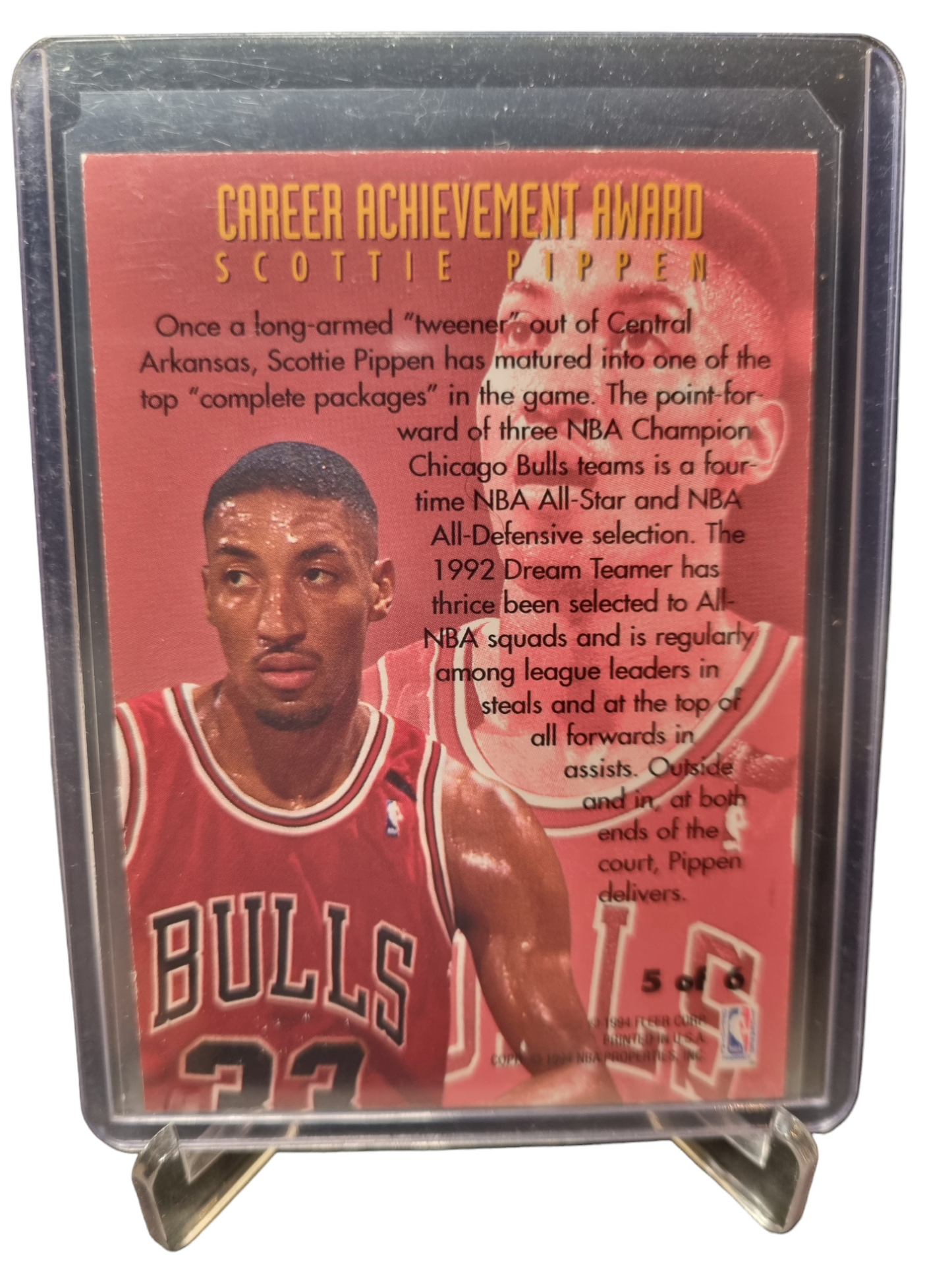 1994-95 Fleer #5 of 6 Scottie Pippen Career Achievement Award