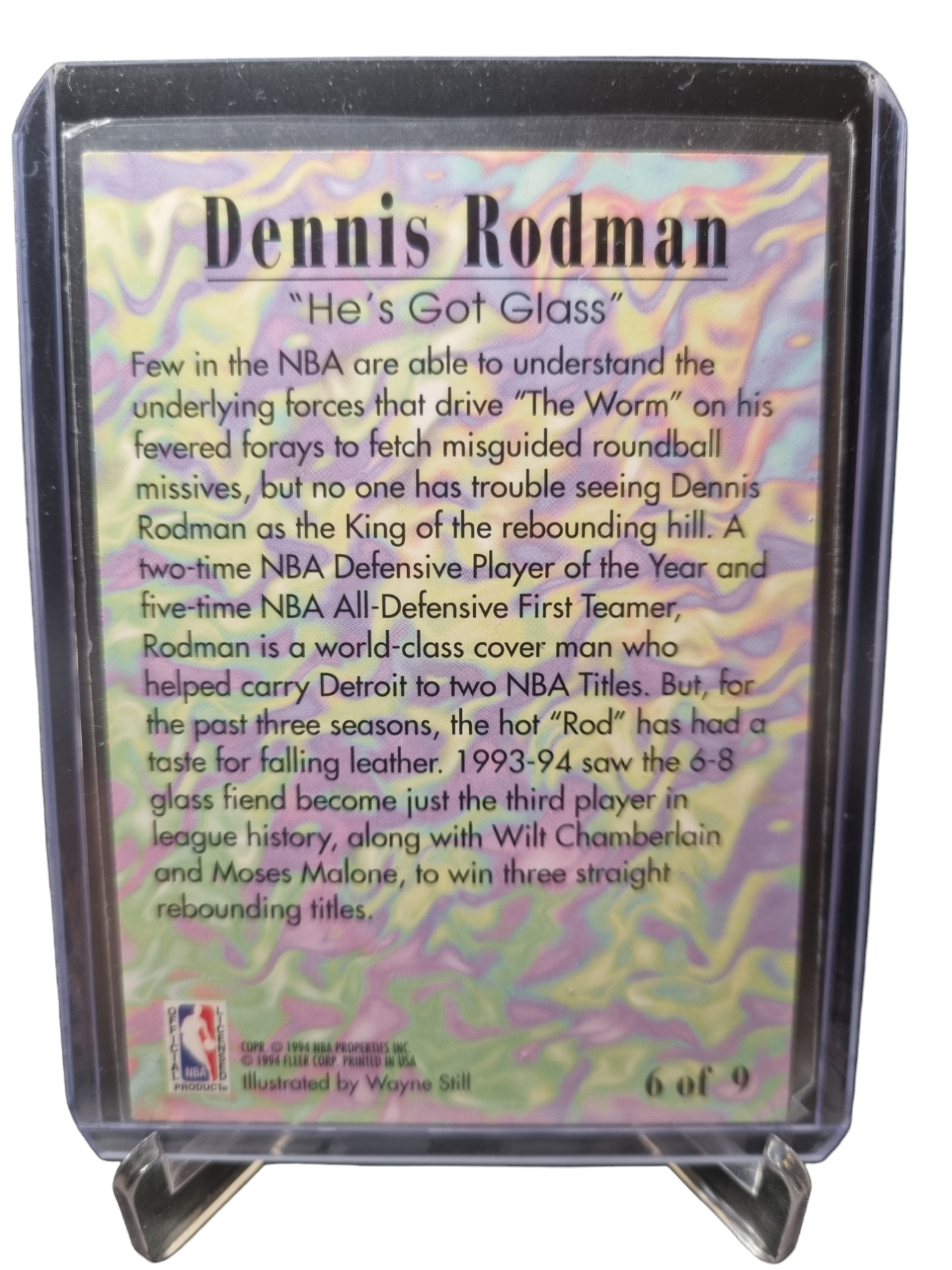 1994-95 Fleer #6 of 9 Dennis Rodman He's Got Glass