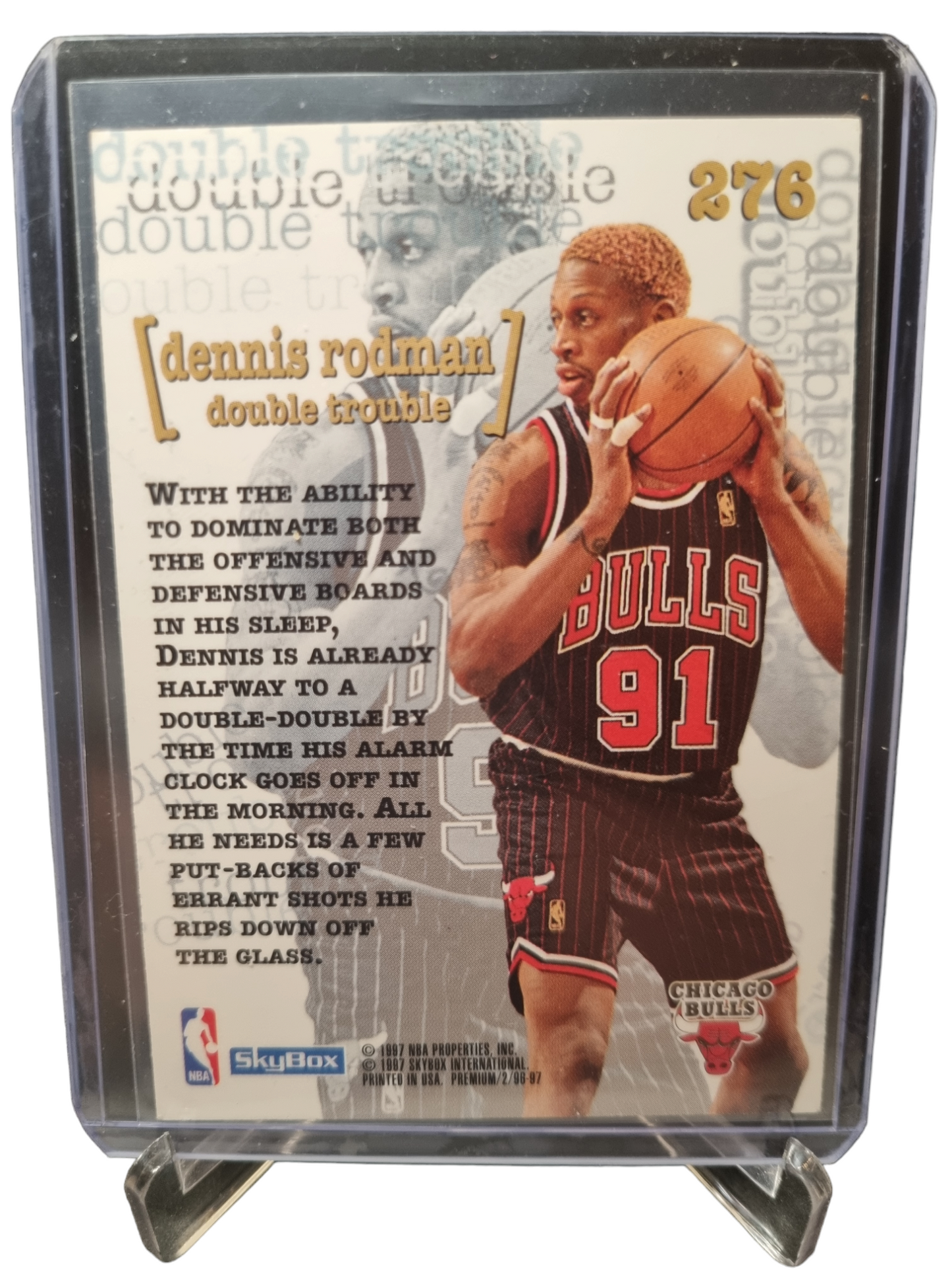 1997 Skybox Premium #276 Dennis Rodman Double Trouble