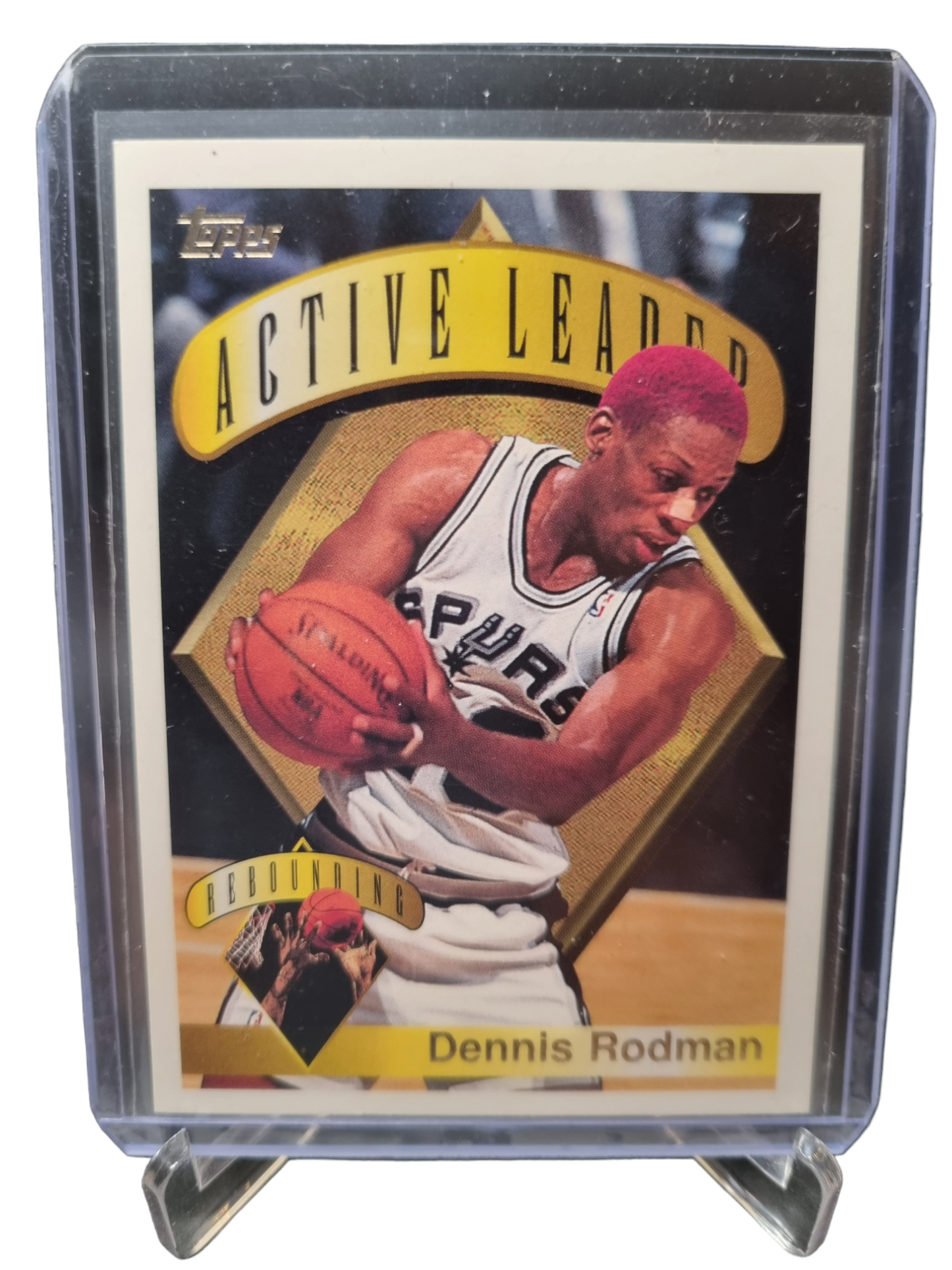 1995 Topps #2 Dennis Rodman Active Leader Rebounding