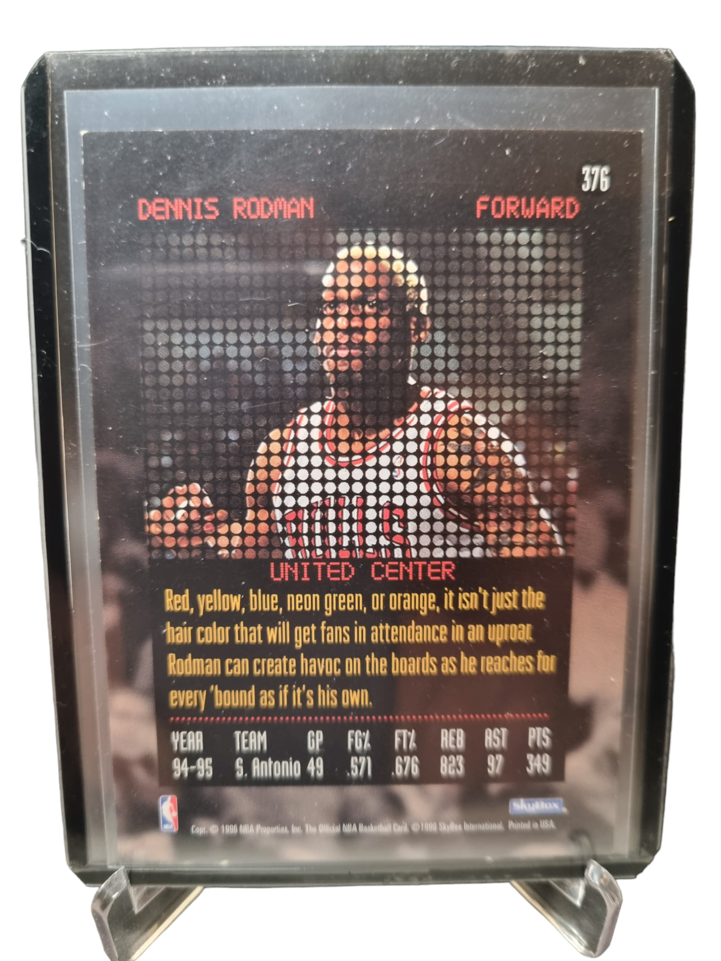 1996 Hoops #376 Dennis Rodman Rock The House