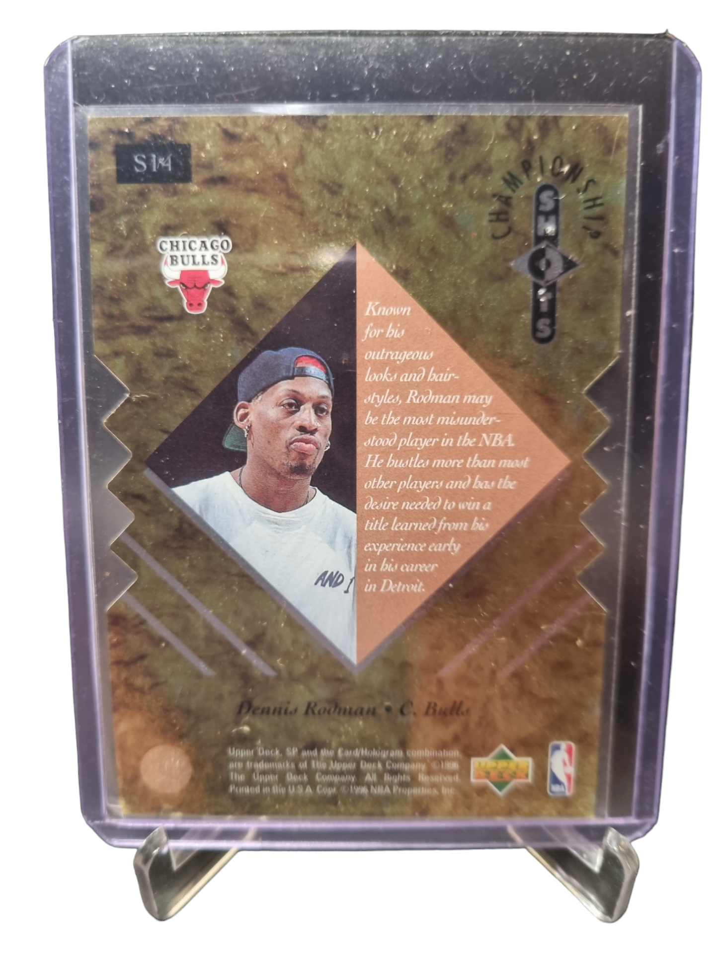 1996 Upper Deck SP #S14 Dennis Rodman Champion Shots Die Cut